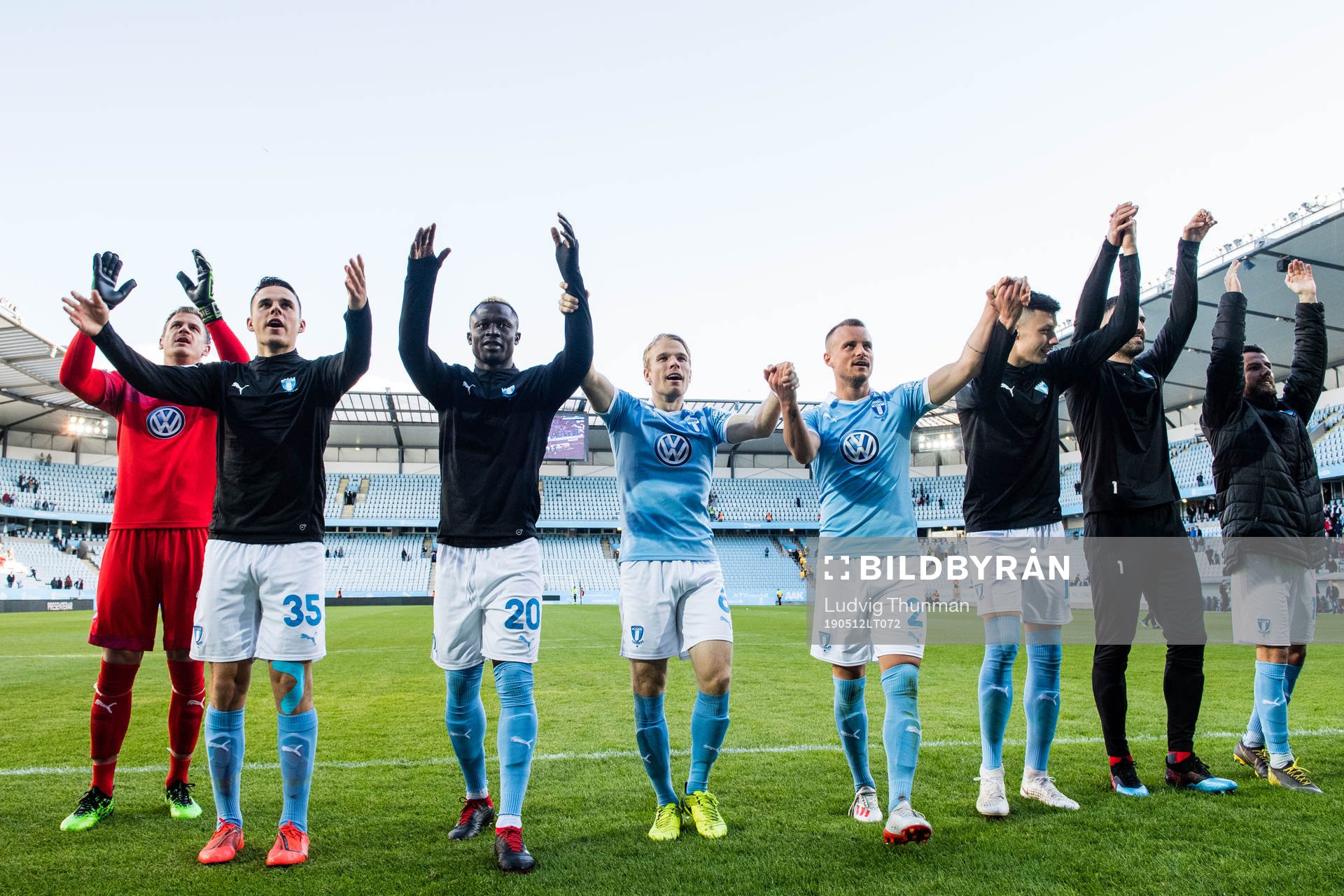 Malmö FFs spelare jublar