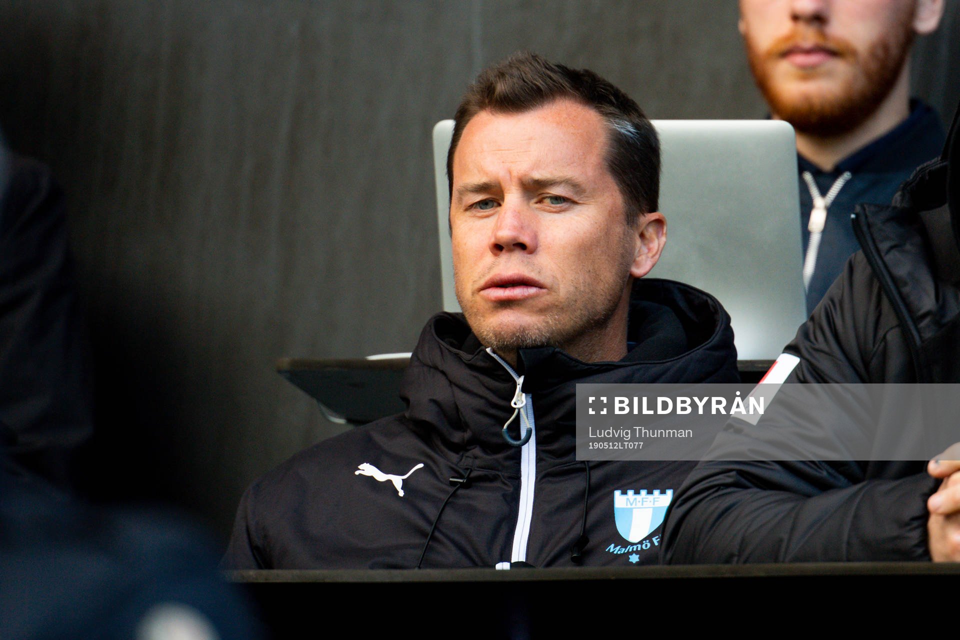 Malmö FFs sportchef Daniel Andersson på läktaren