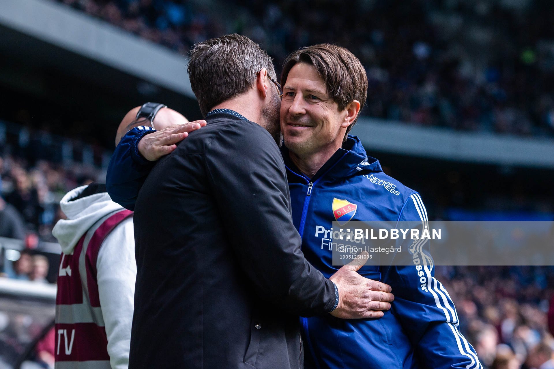 s tränare Rikard Norling och Djurgårdens tränare Thomas