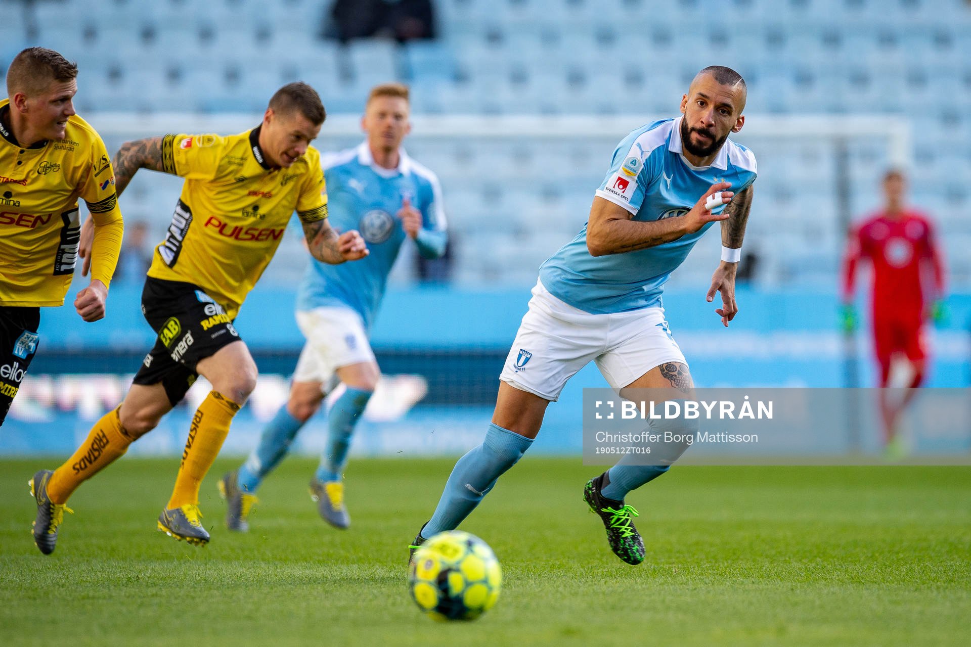Malmö FFs Guillermo Molins med fokus på bollen