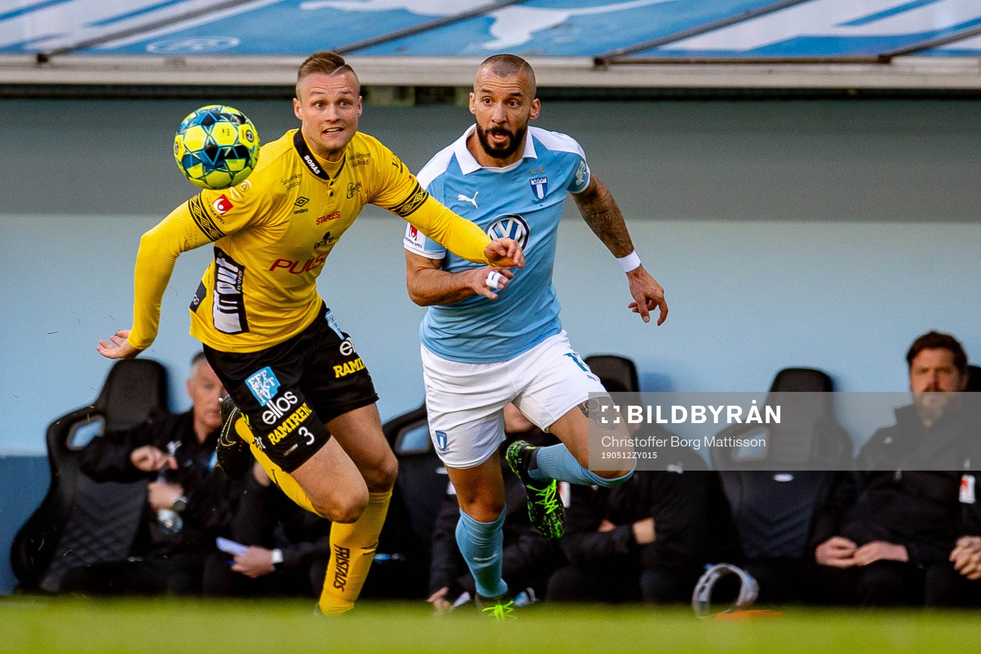 Elfsborgs Stian Rode Gregersen och Malmö FFs Guillermo