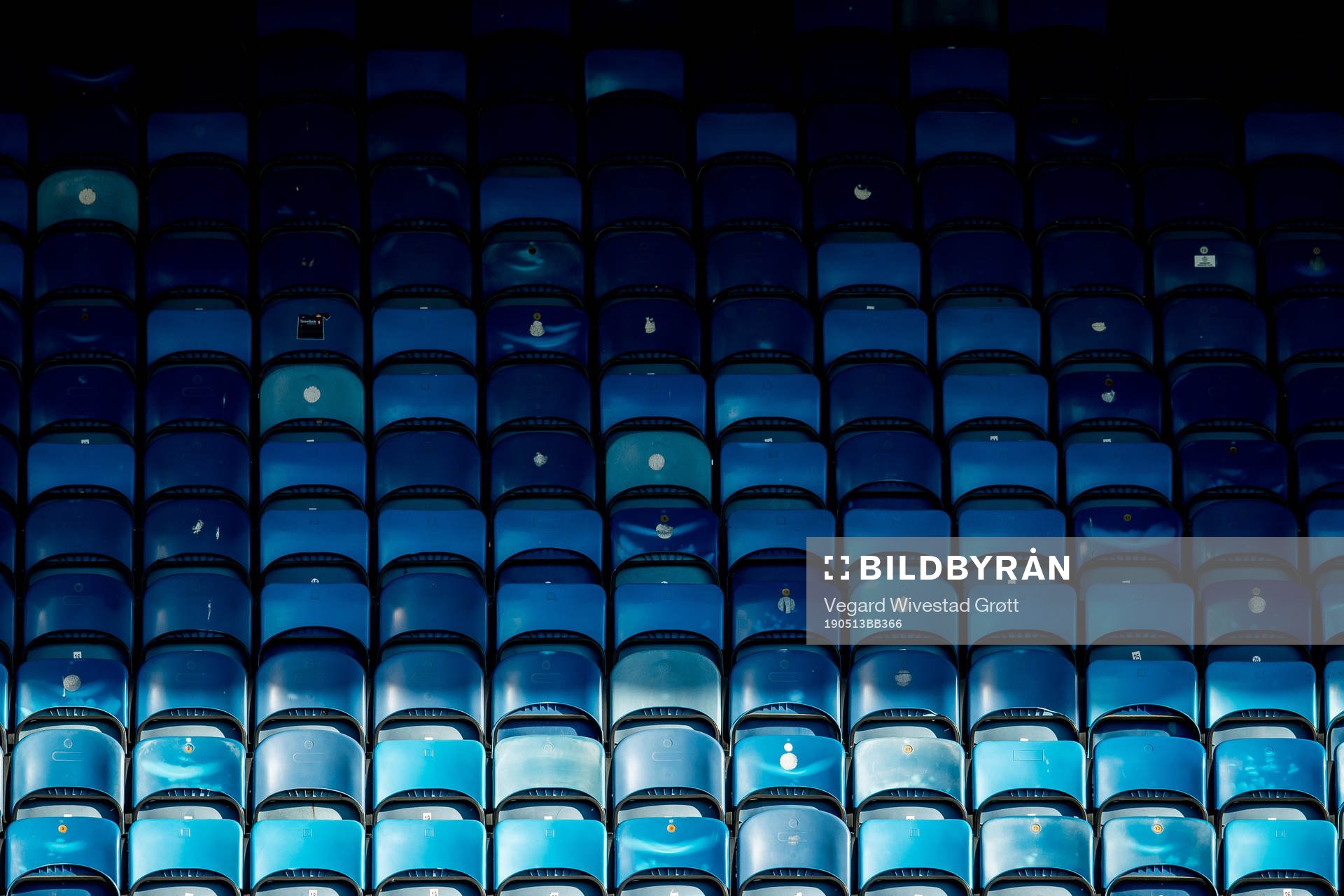 Empty seats ahead of the Eliteserien football match
