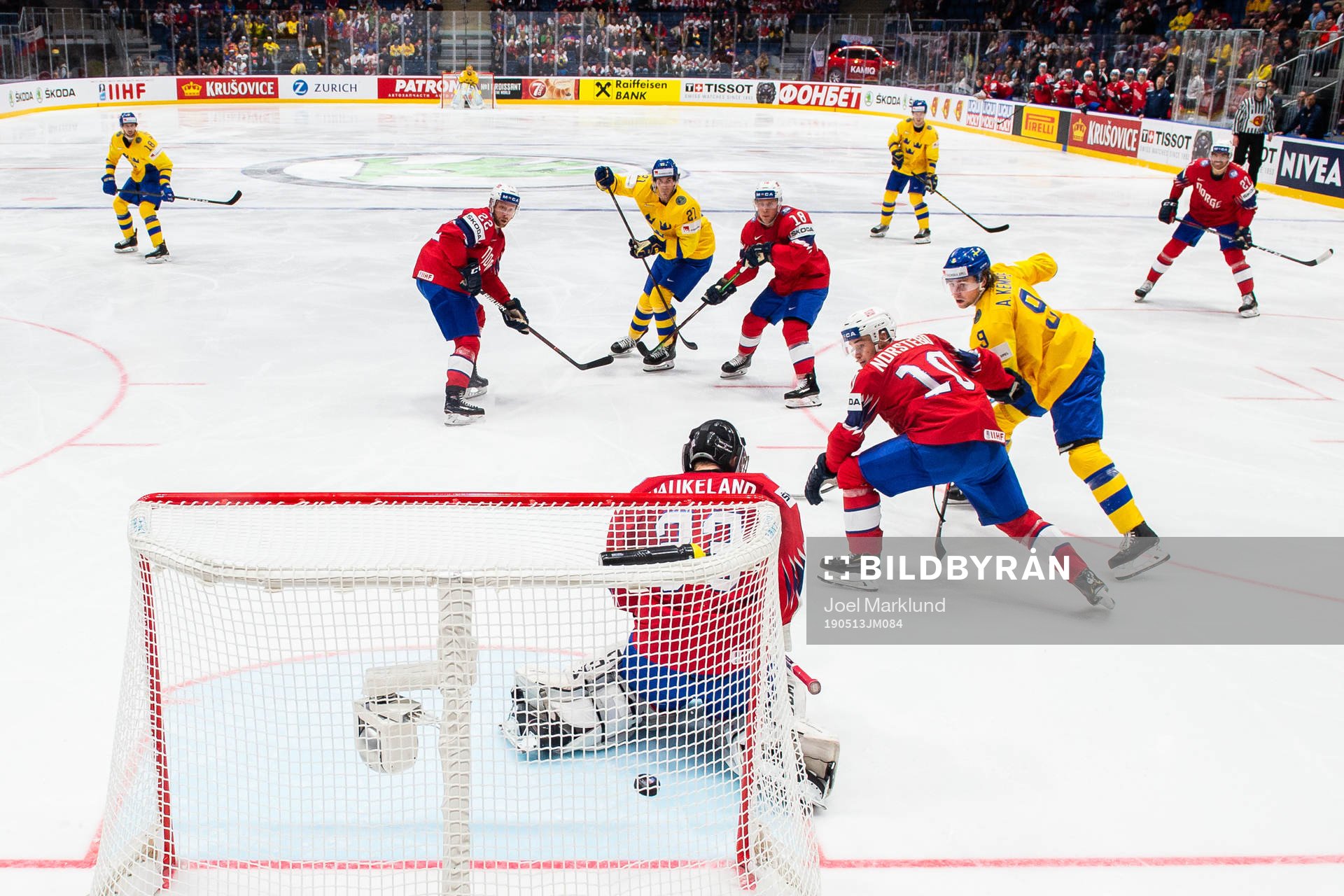 Adrian Kempe of Sweden scores the 0-4 goal behind