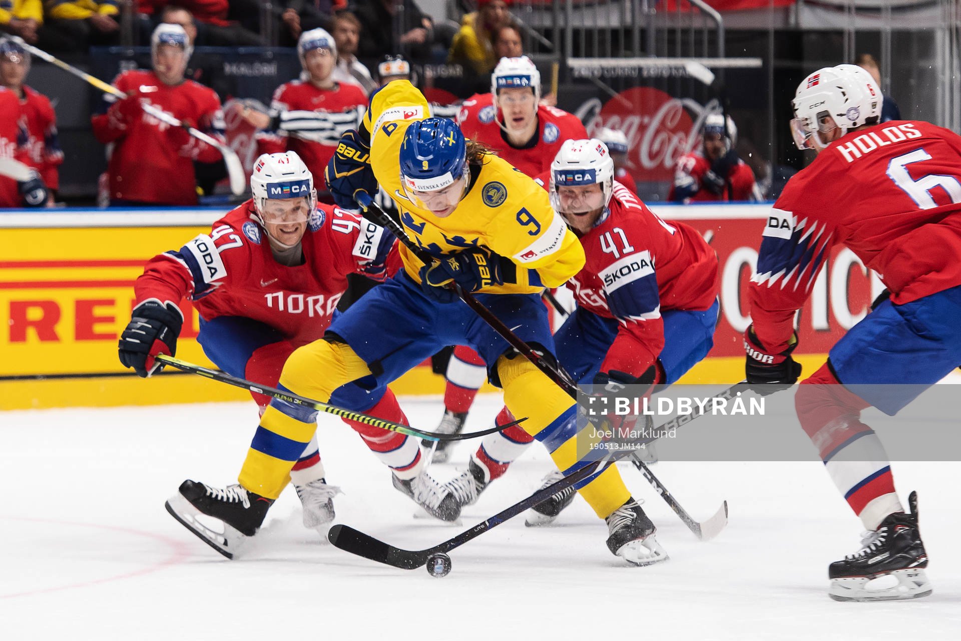 Adrian Kempe of Sweden in action against Alexander