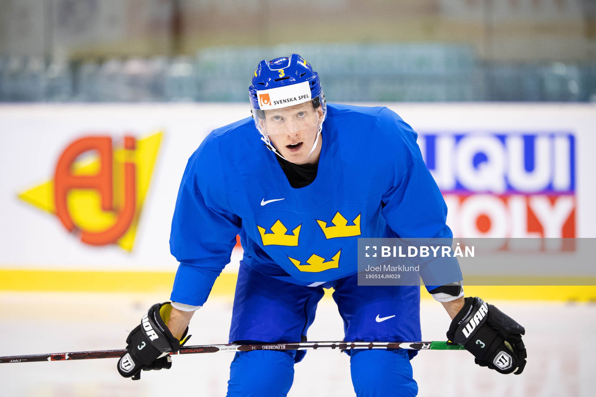 John Klingberg of Sweden at a practice session