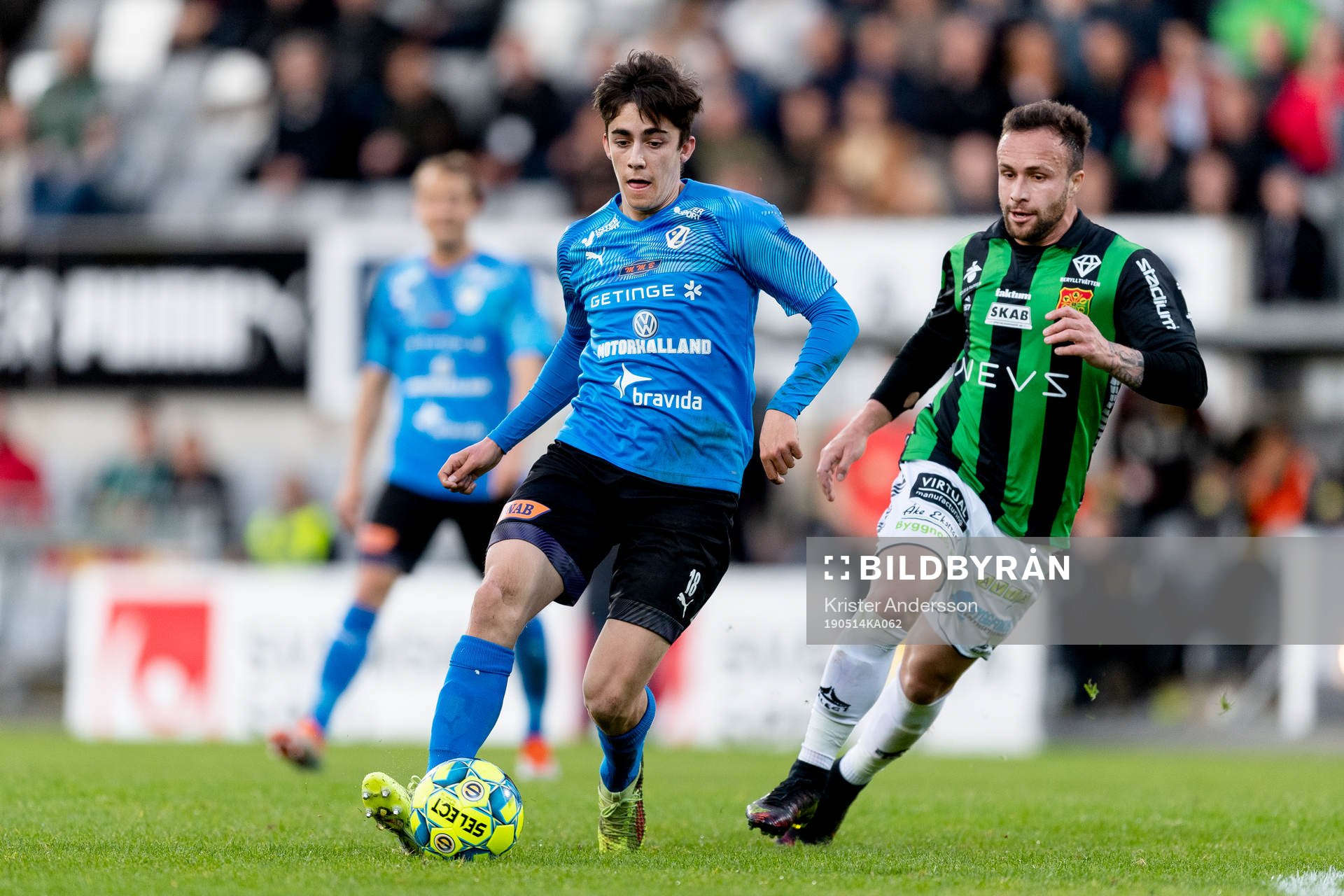 Halmstads Emil tot Wikström och GAIS Evaldo Nascimento