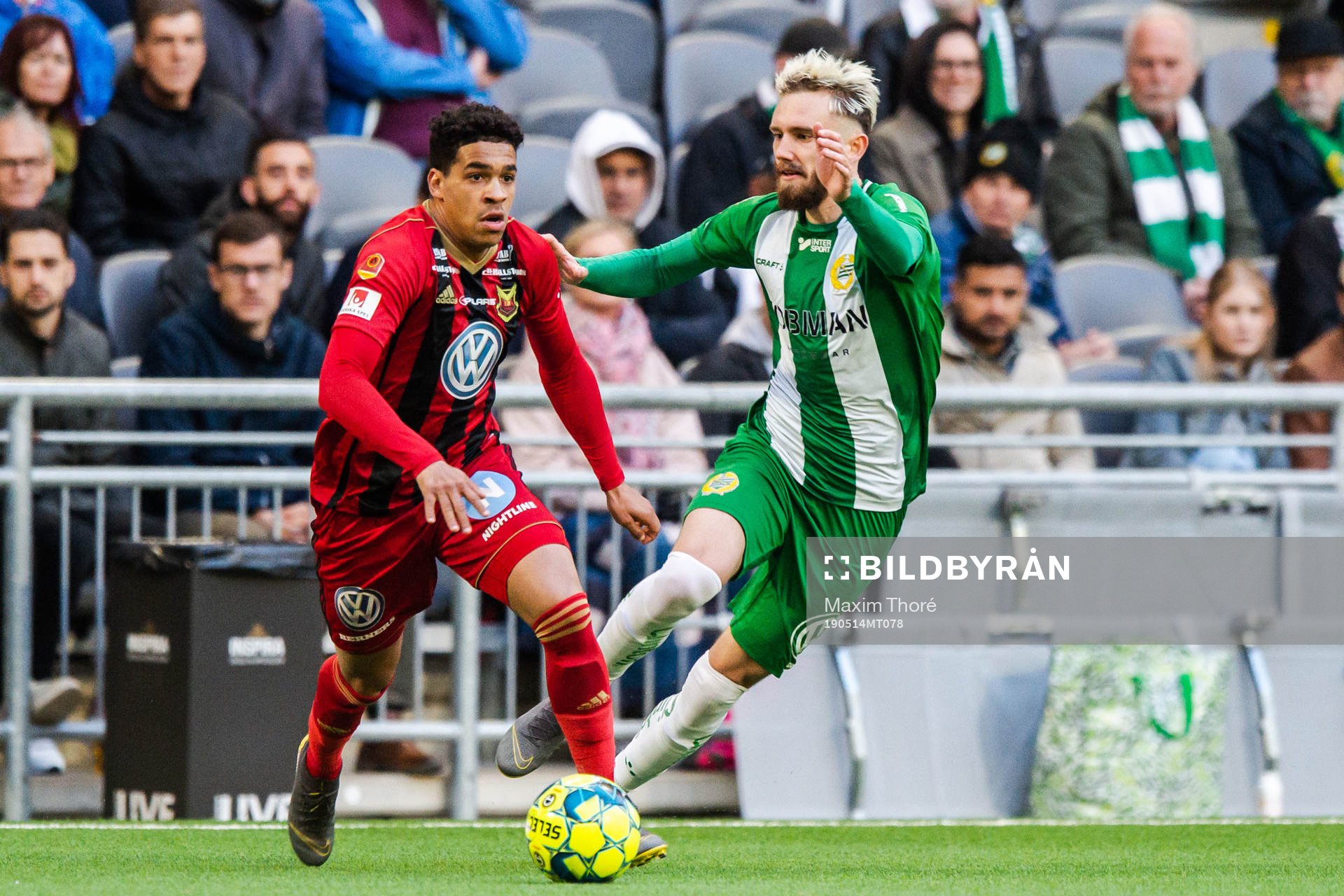 Östersunds Marco Weymans och Hammarbys Simon Sandberg