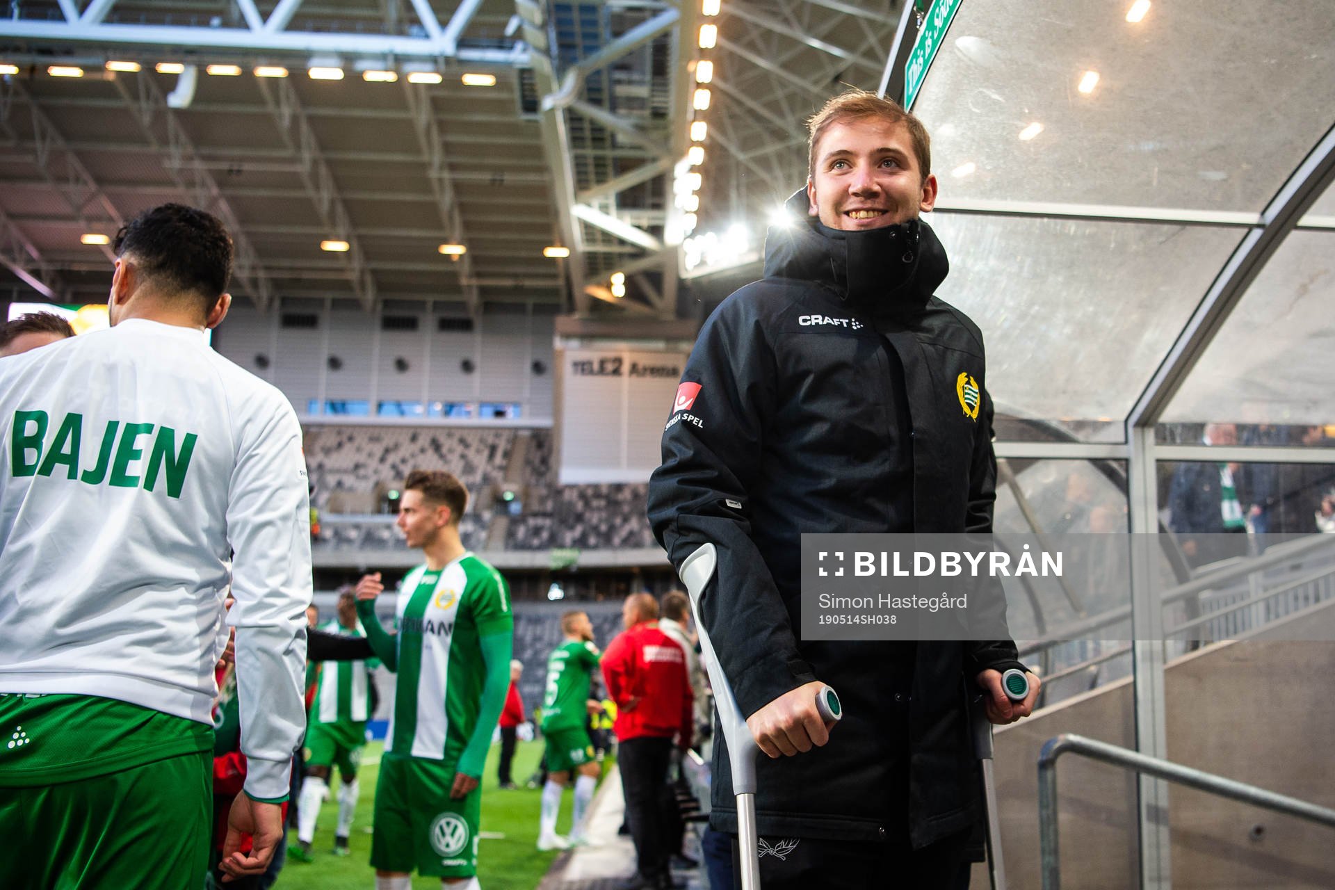 Hammarbys Darijan Bojanic på kryckor