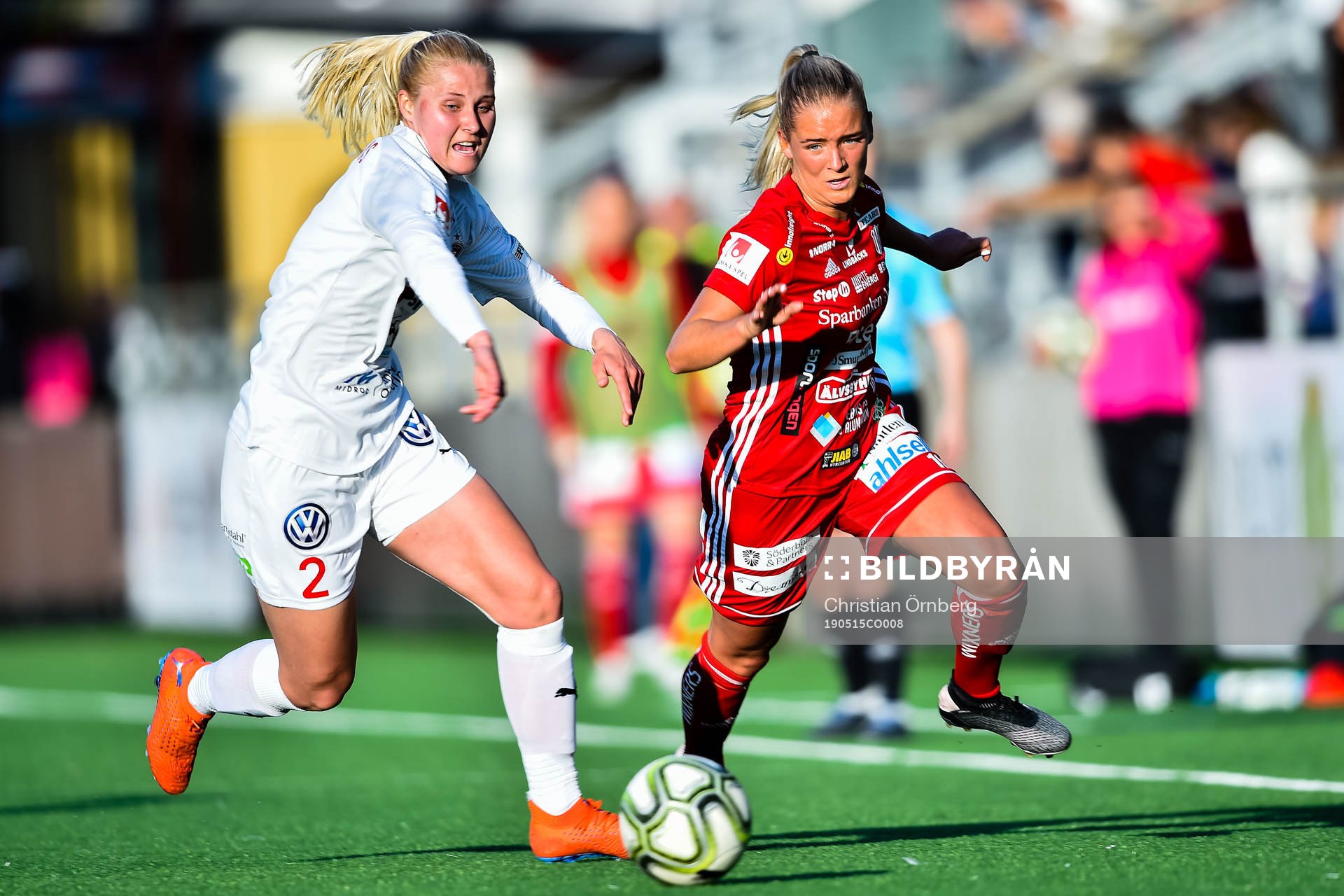 Rosengårds Iva Landeka och +under fotbollsmatchen i