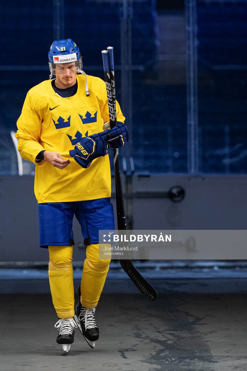 Loui Eriksson of Sweden at a practice session