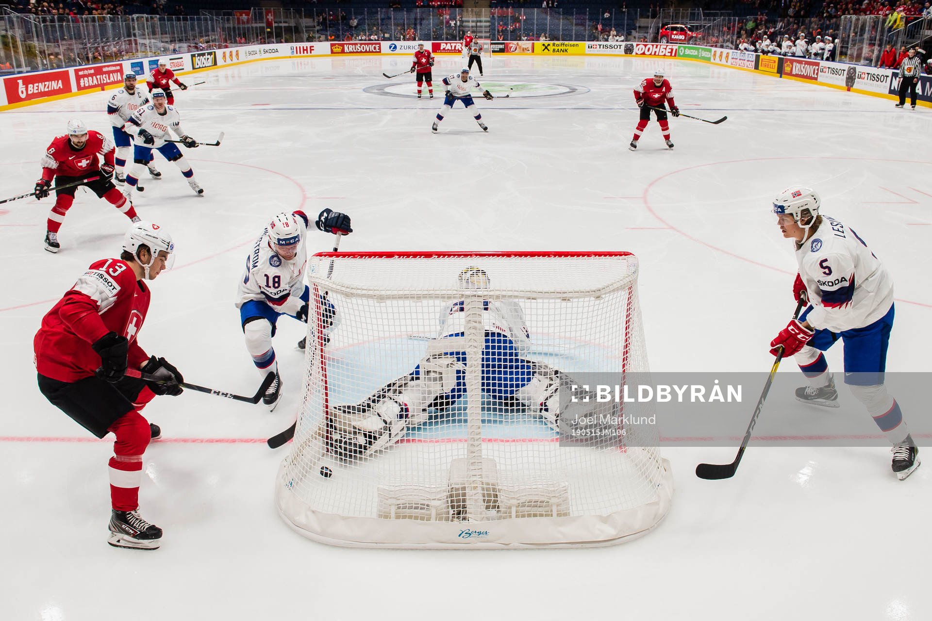 Nico Hischier of Switzerland  scores 2-0