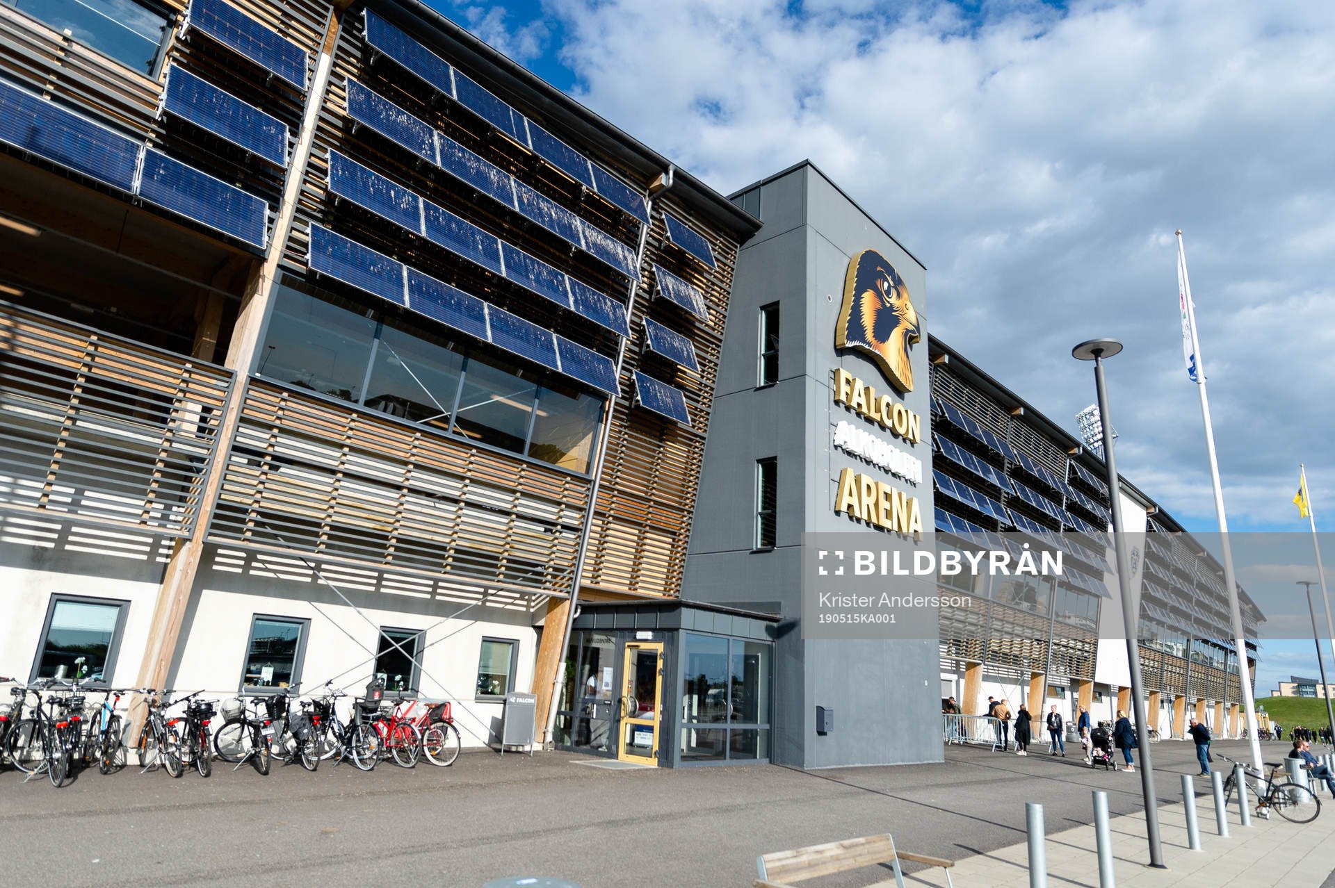 Falcon Alkoholfri Arena före fotbollsmatchen i Allsvenskan