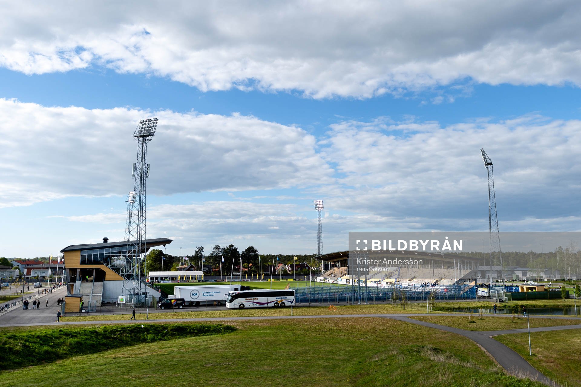 Falcon Alkoholfri Arena före fotbollsmatchen i Allsvenskan