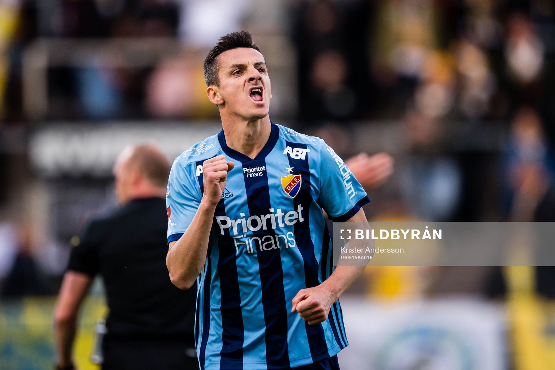 Djurgårdens Haris Radetinac jublar