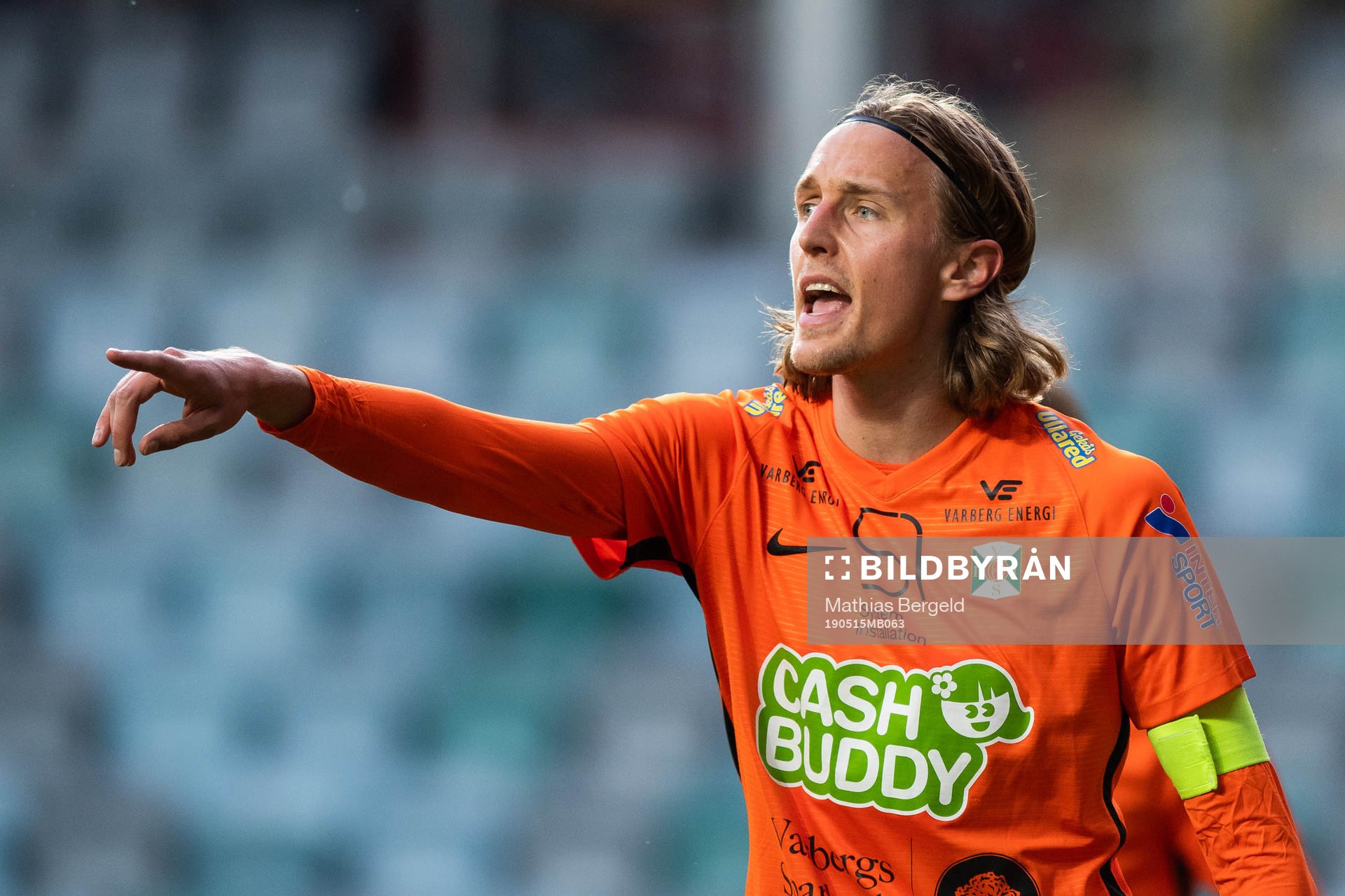 Varbergs Hampus Zackrisson pekar