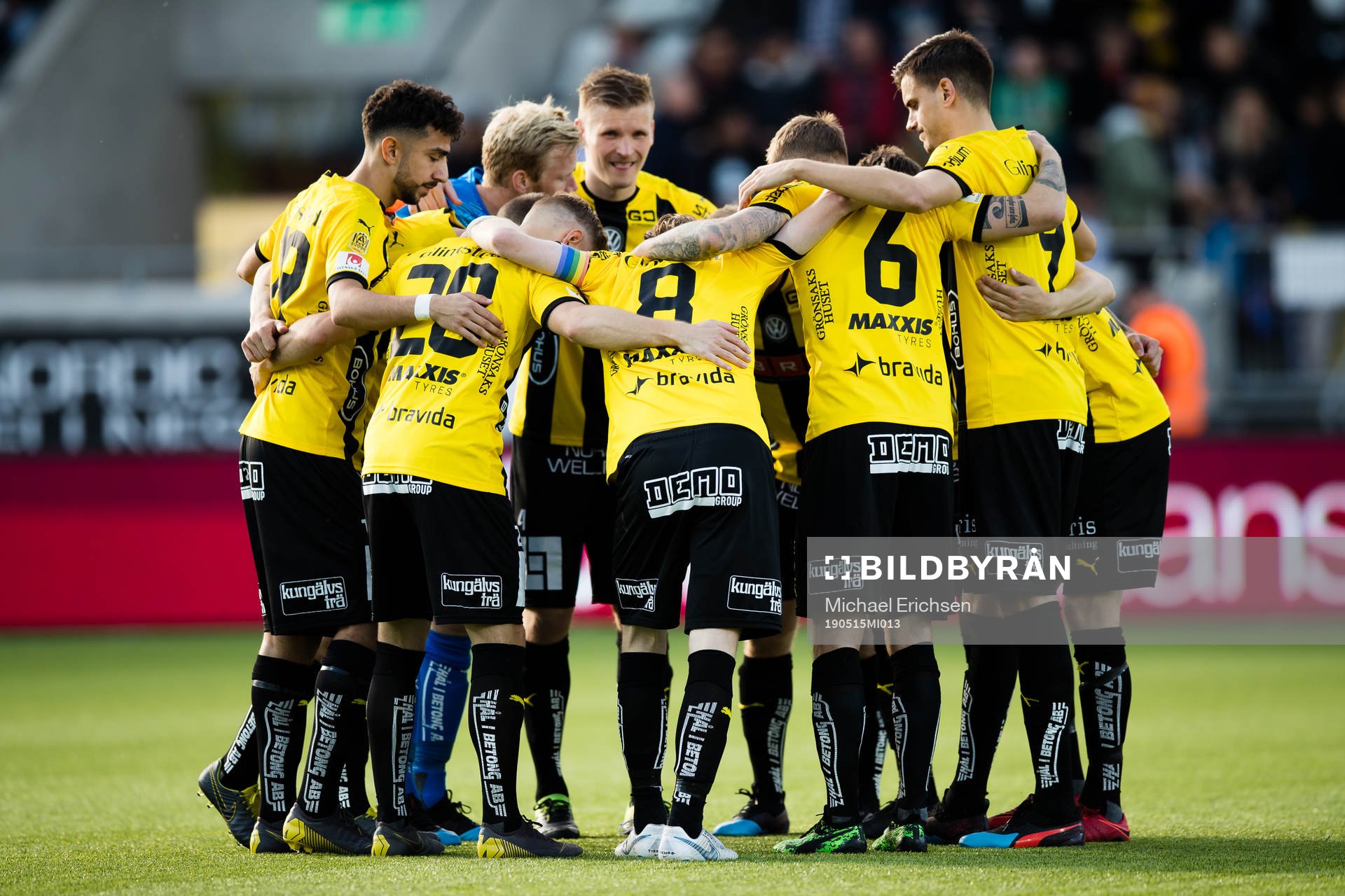 Häcken samlade innan fotbollsmatchen i allsvenskan mellan