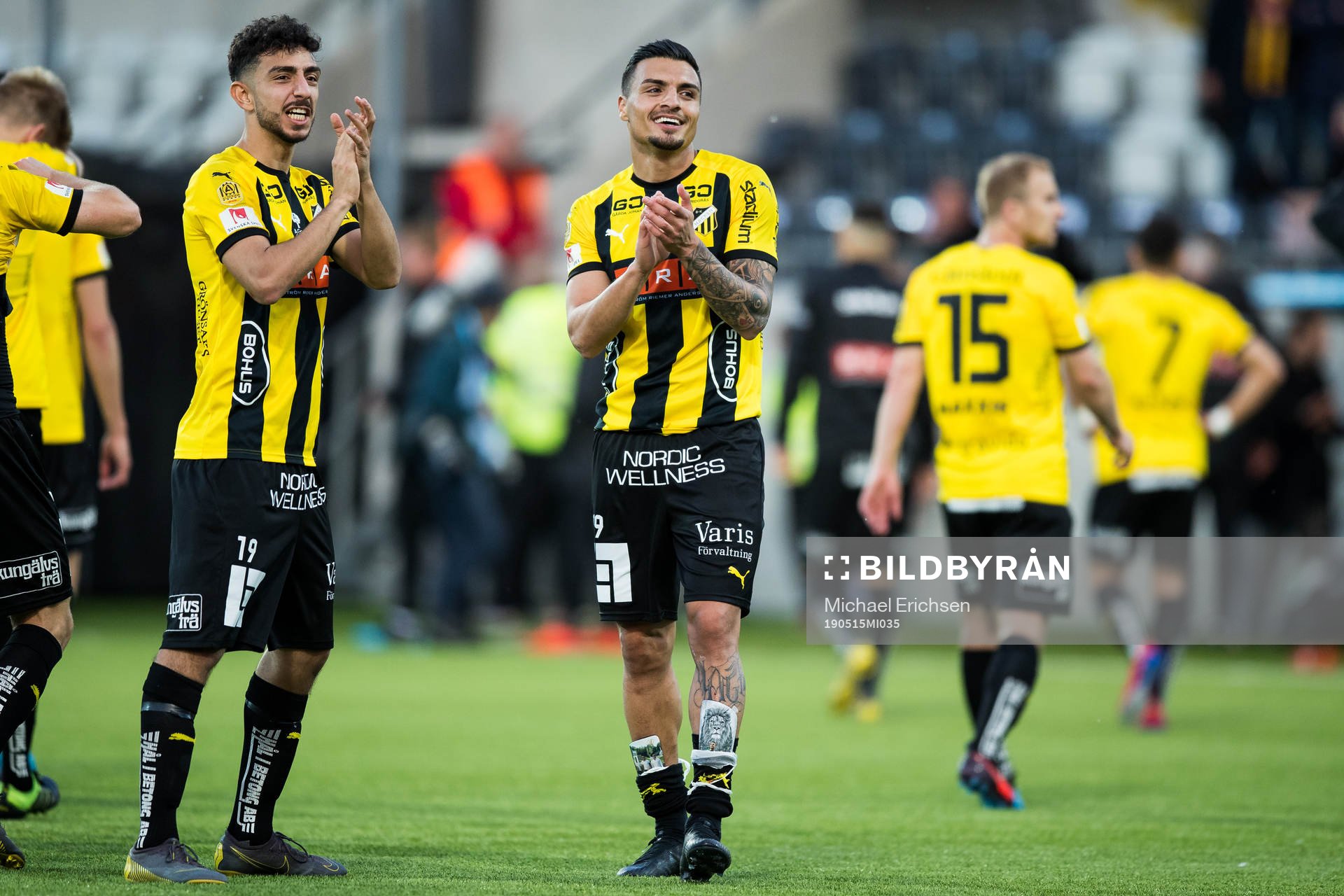Häckens Daleho Irandust och Ahmed Yasin jublar