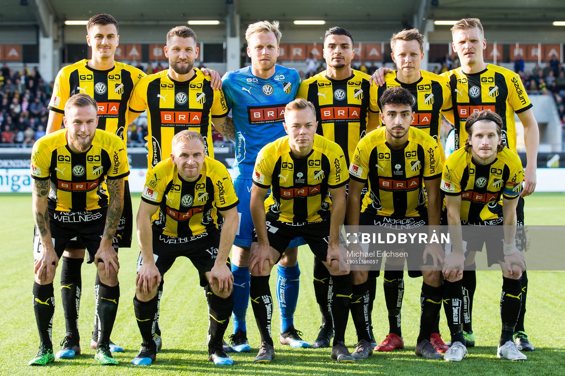 Häckens startelva uppe fr.v. Alexander Jeremejeff, Joona