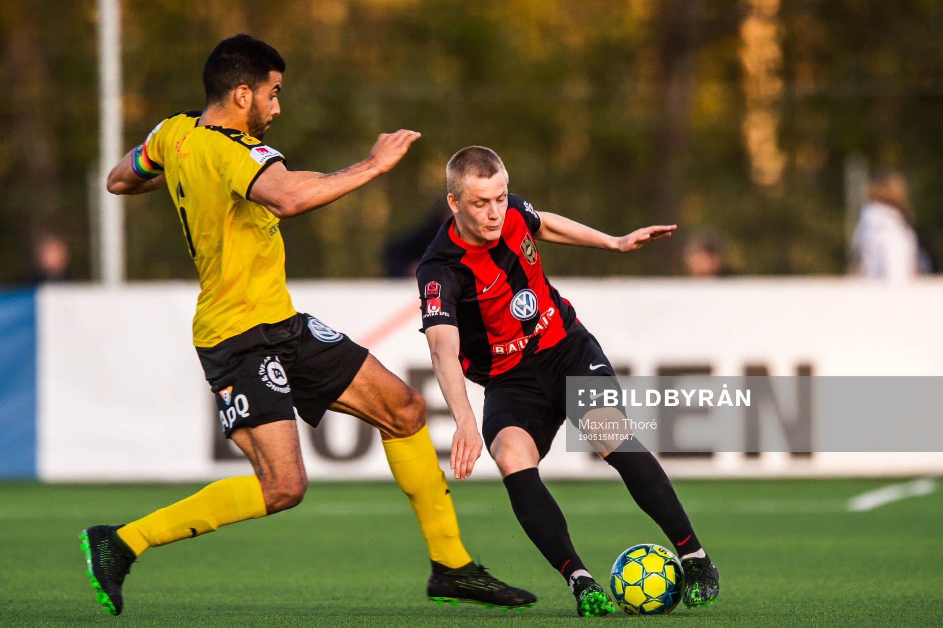 Brommapojkarnas Billy Nordström och Frejs Pedro Ribeiro