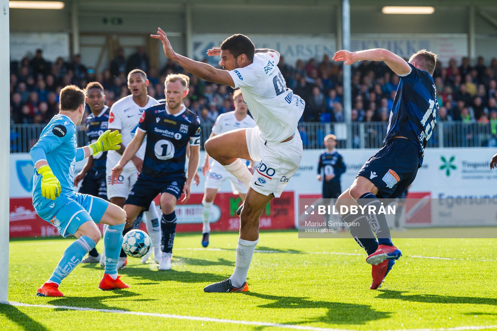 Ohikhuaeme Anthony Omoijuanfo of Molde scores the 0-2 goal