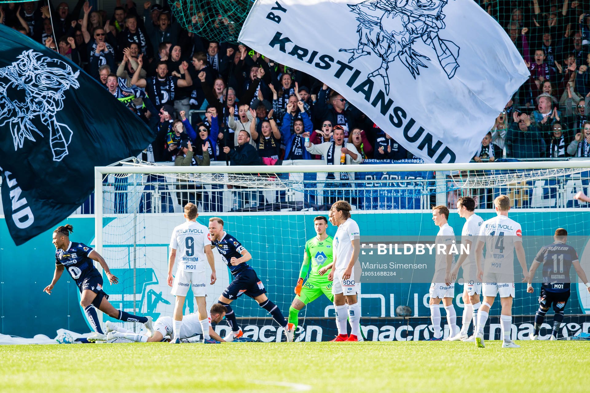 Christophe Psyché of Kristiansund celebrates