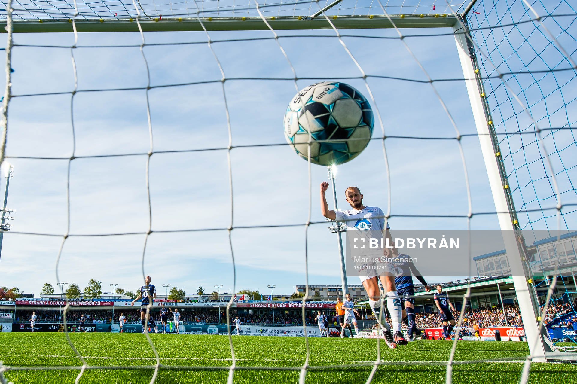 Eirik Hestad of Molde celebrates afterbrates the 1-0 goal