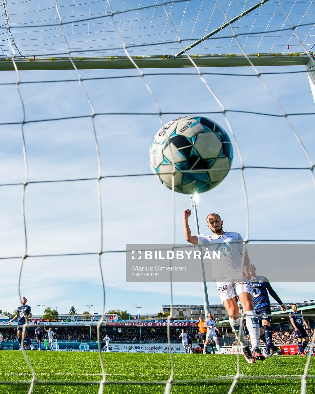 Eirik Hestad of Molde celebrates afterbrates the 1-0 goal