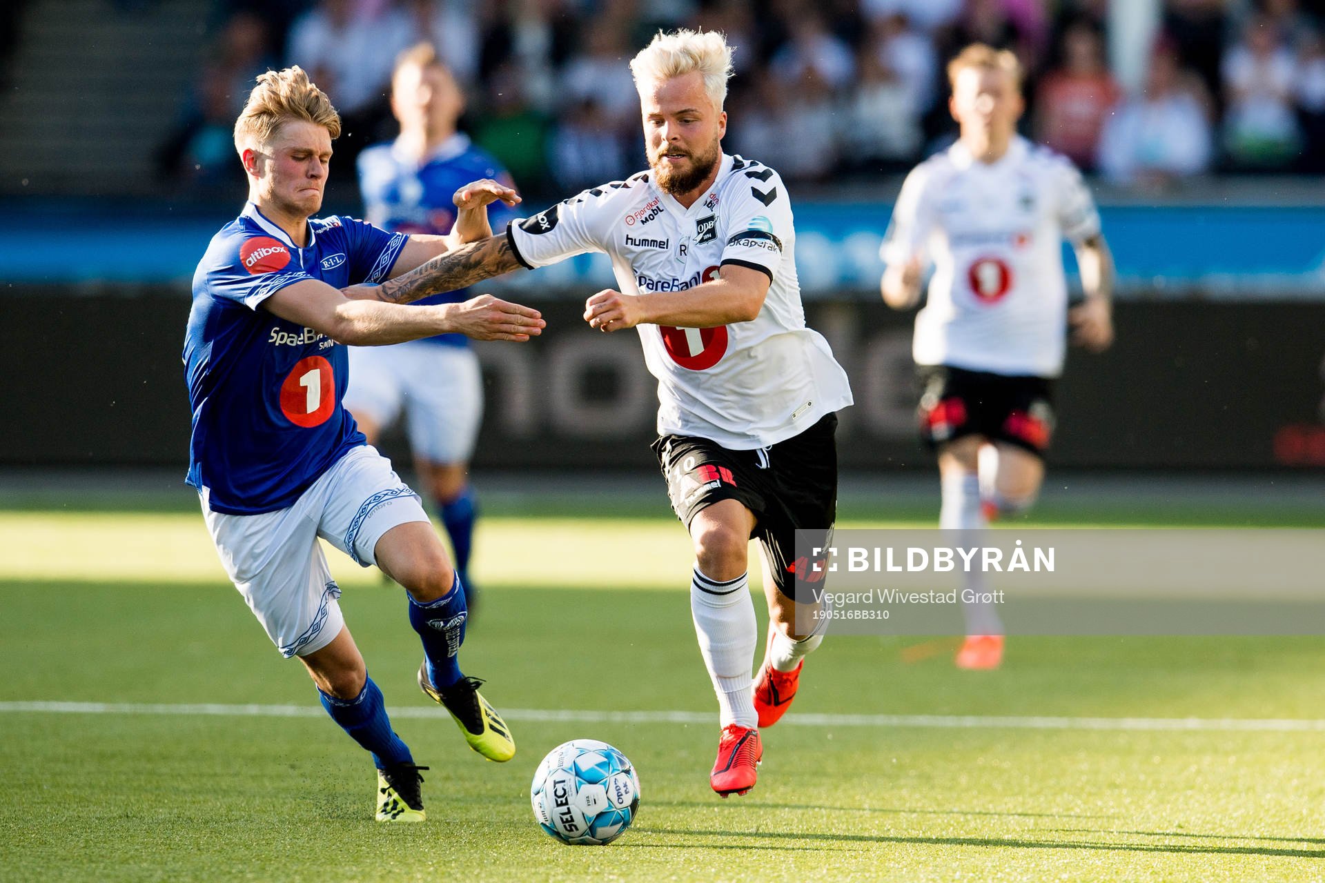 Olaus Jair Skarsem of Ranheim and Sander Svendsen of Odd