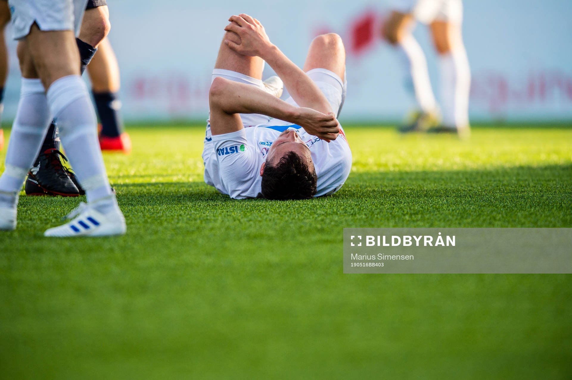 Vegard Forren of Molde looks dejecteds