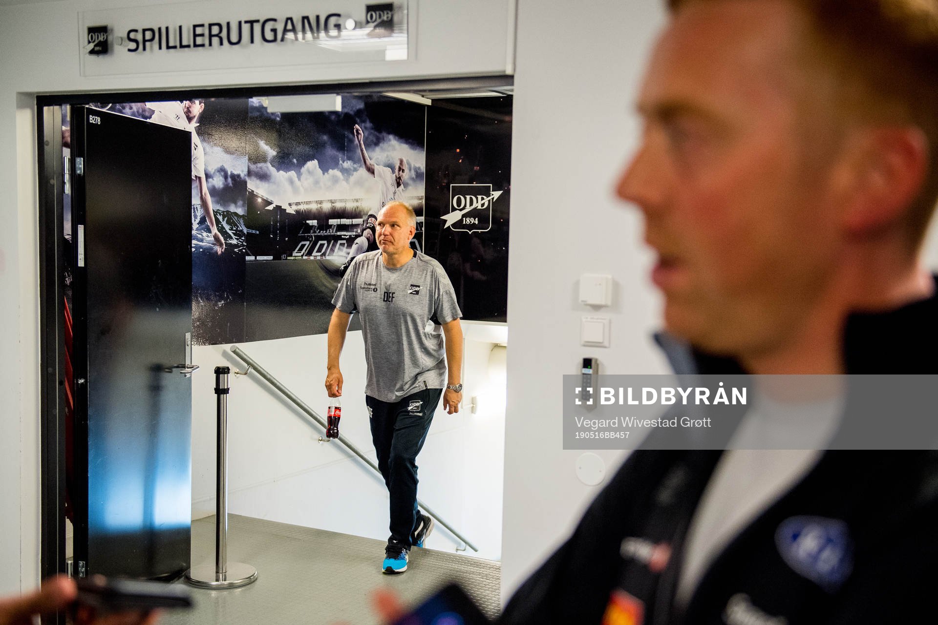 Dag-Eilev Fagermo, head coach of Odd, and Svein Maalen,