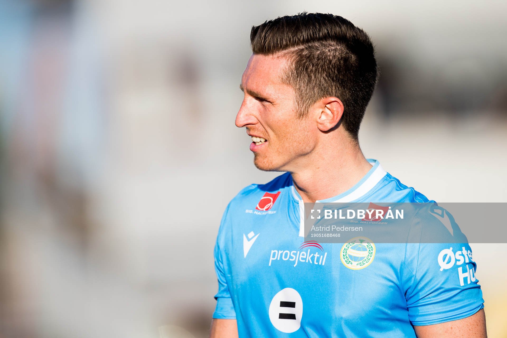 Daniel Edvardsen of Sandnes Ulf after the OBOS-ligaen match between Raufoss and Sandnes Ulf on May 16, 2019 in Raufoss.
