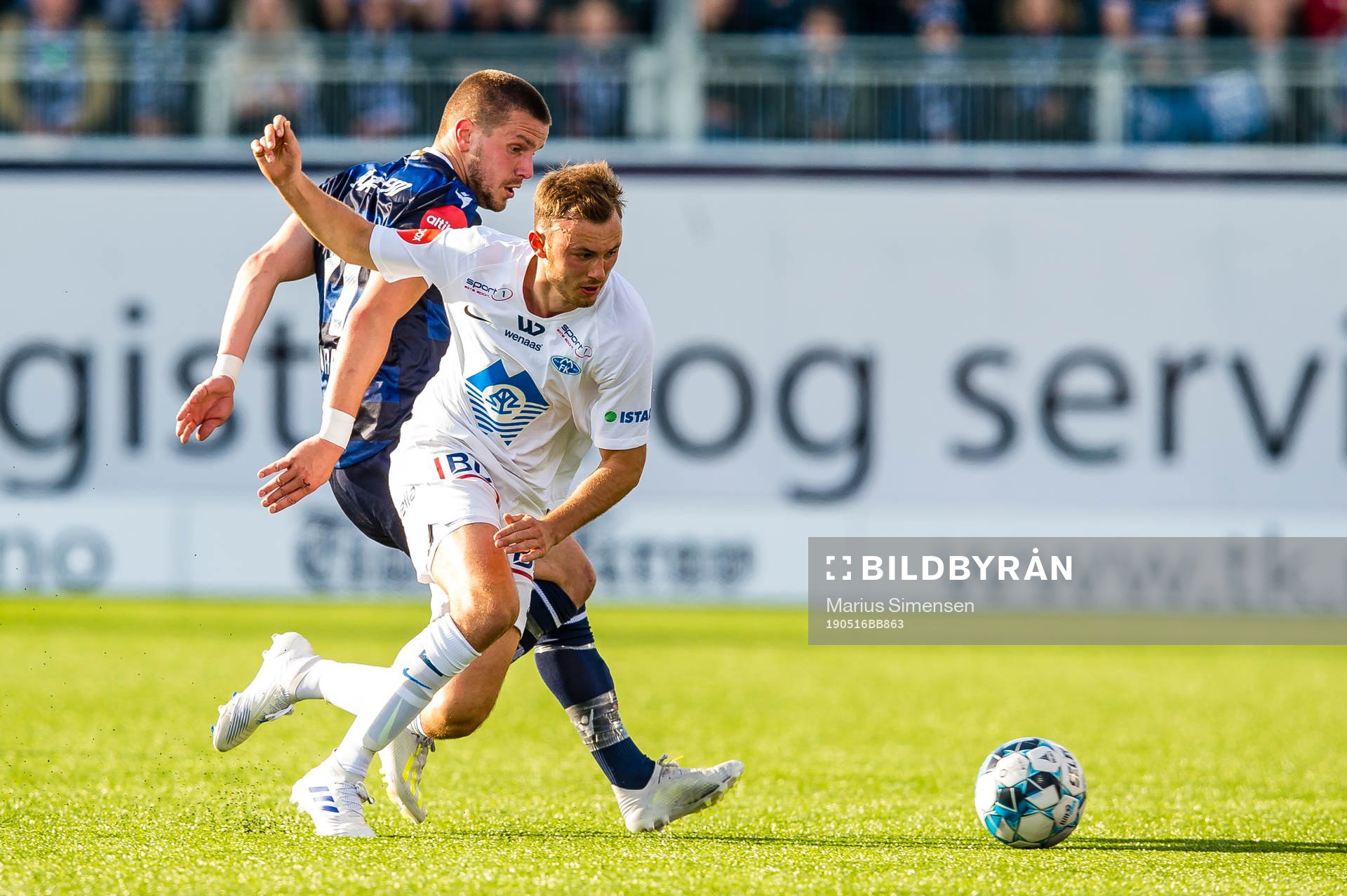 Flamur Kastrati of Kristiansund and Fredrik Aursnes of Molde
