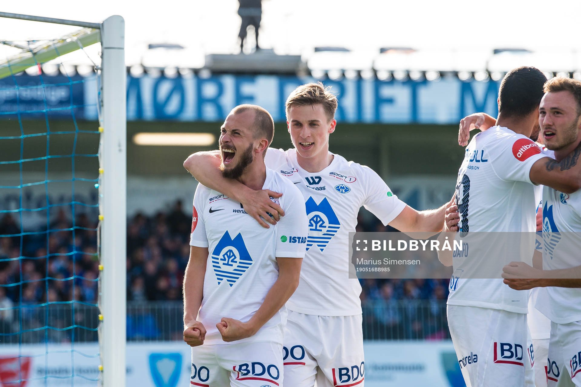 Eirik Hestad of Molde celebrates