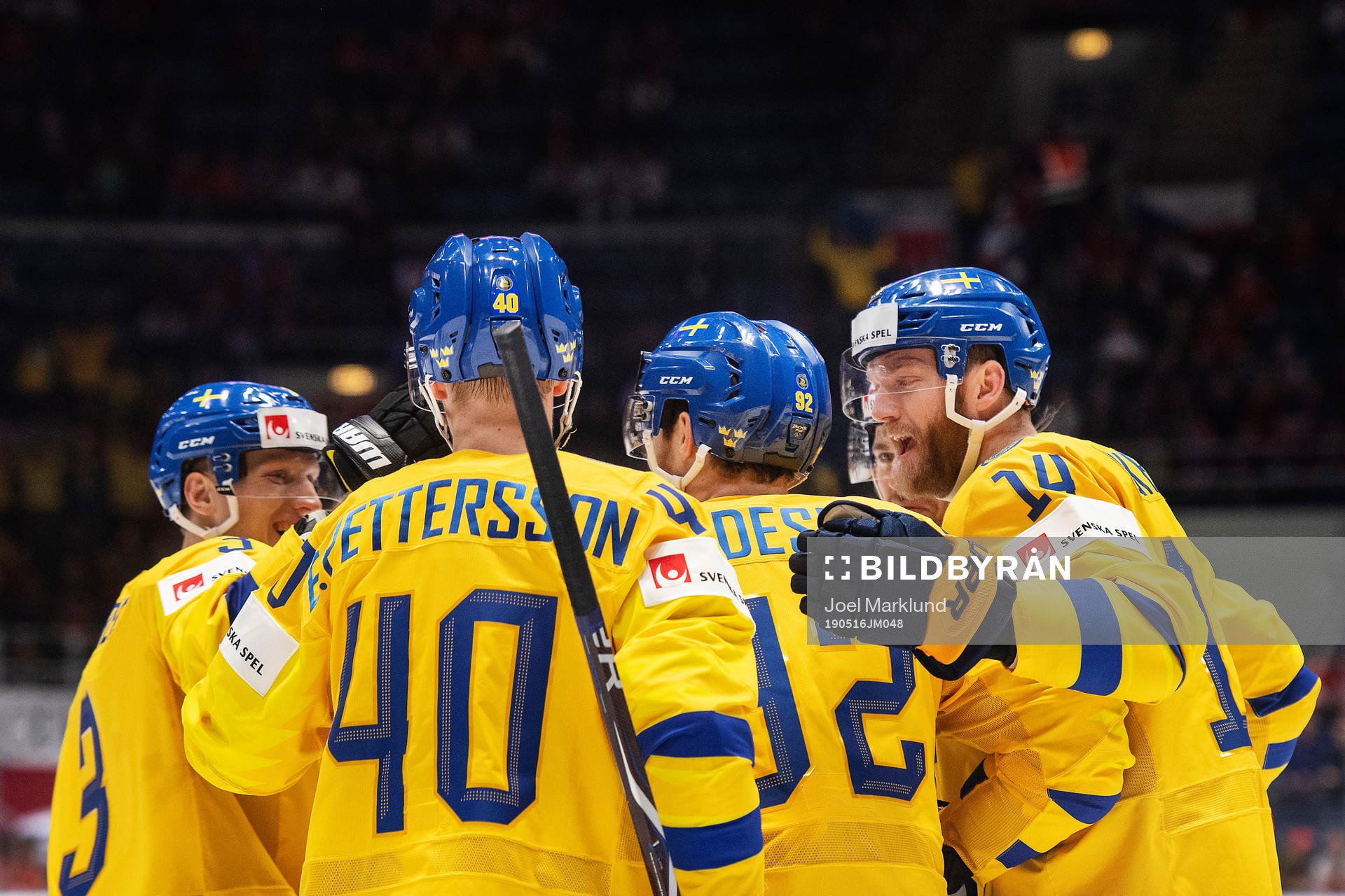 John Klingberg, Elias Pettersson, Gabriel Landeskog and