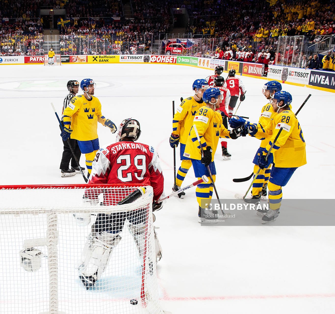 Erik Gustafsson, Elias Pettersson, Gabriel Landeskog,