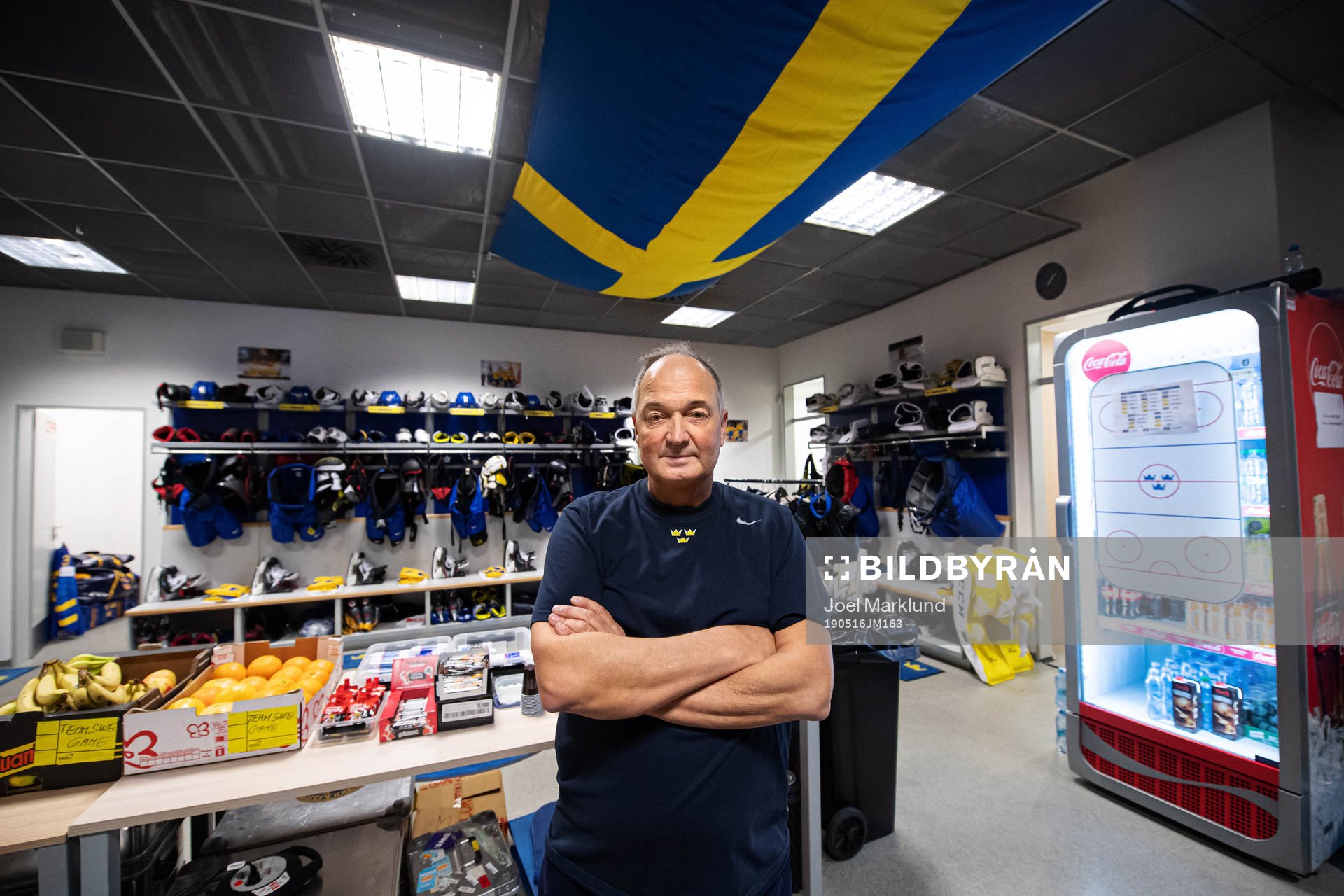 Equipment manager Anders Weiderstål of Sweden poses for a