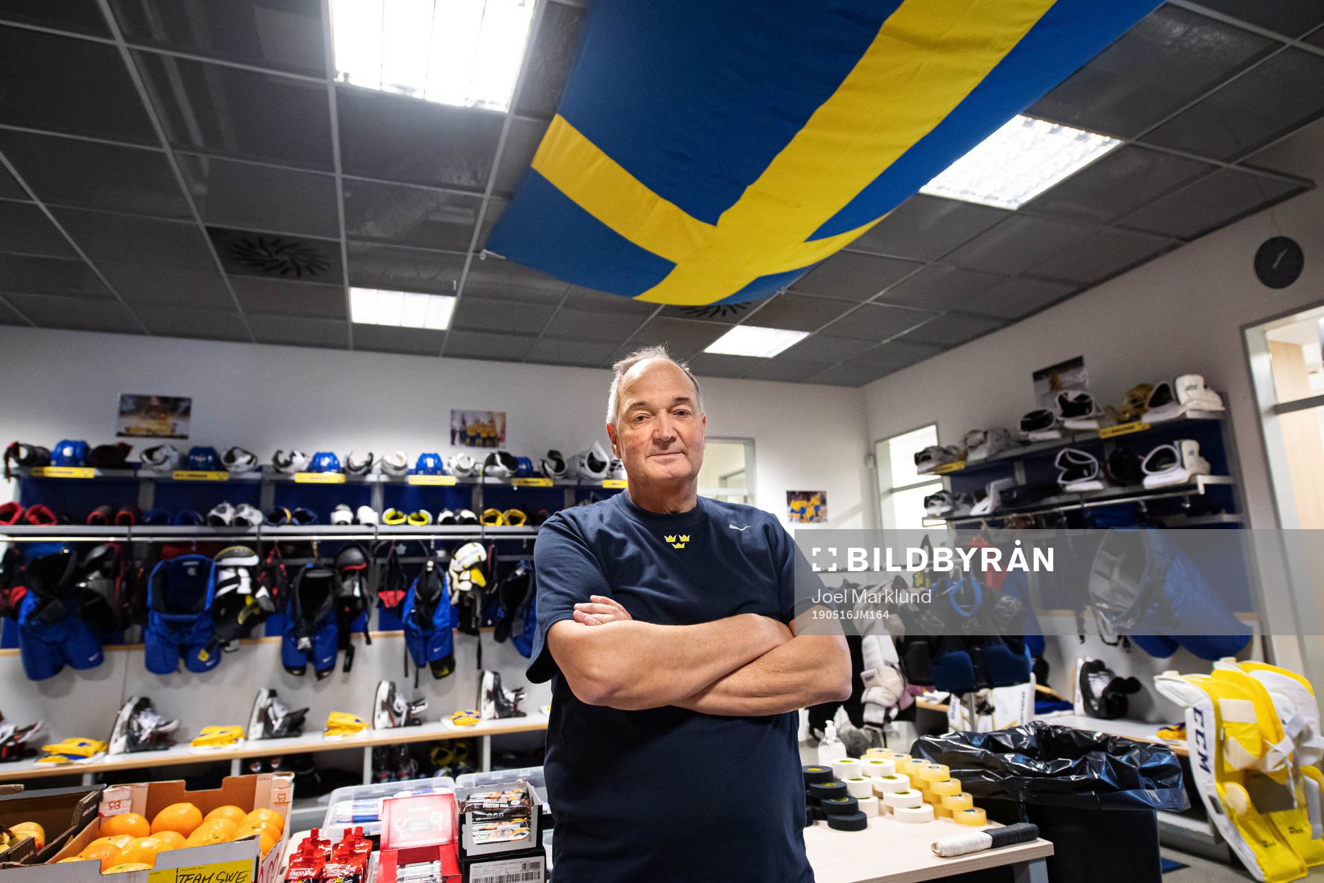 Equipment manager Anders Weiderstål of Sweden poses for a