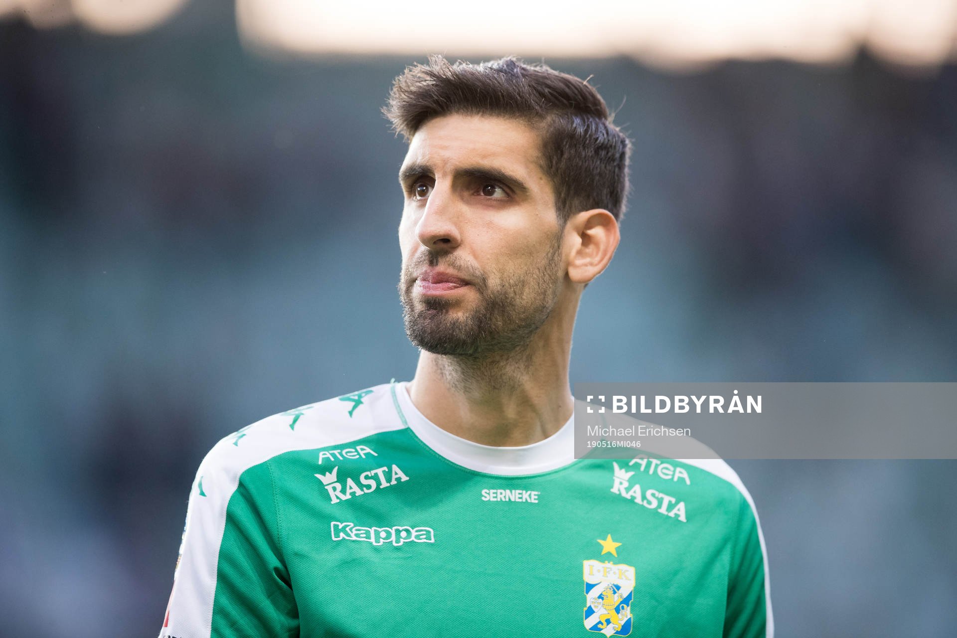 IFK Göteborgs målvakt Giannis Anestis efter fotbollsmatchen i allsvenskan mellan IFK Göteborg och Malmö FF den 16 maj 2019 i Göteborg.