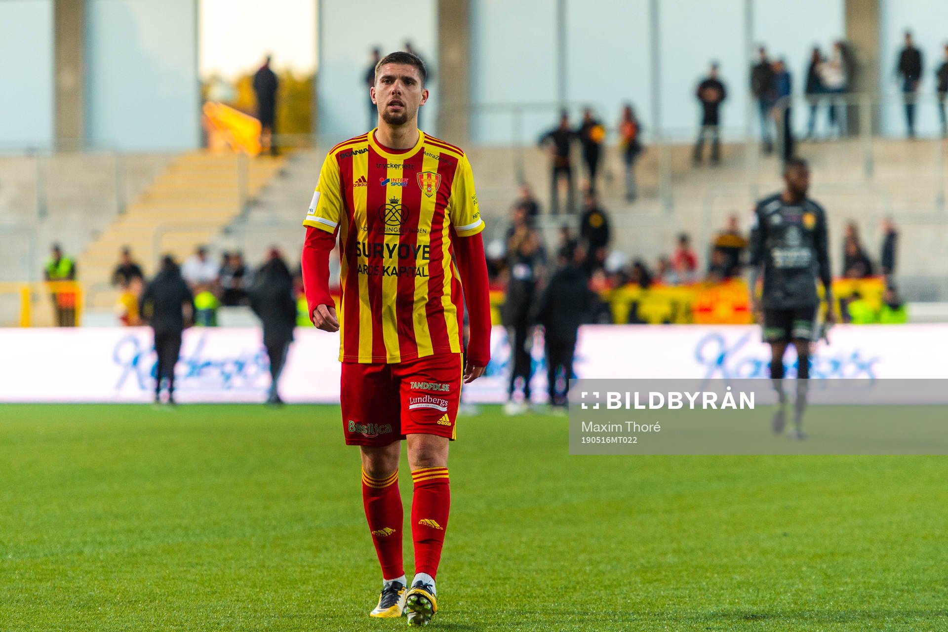 Syrianskas Steven Franck Ribery efter fotbollsmatchen i Superettan mellan Västerås och Syrianska den 16 maj 2019 i Västerås.