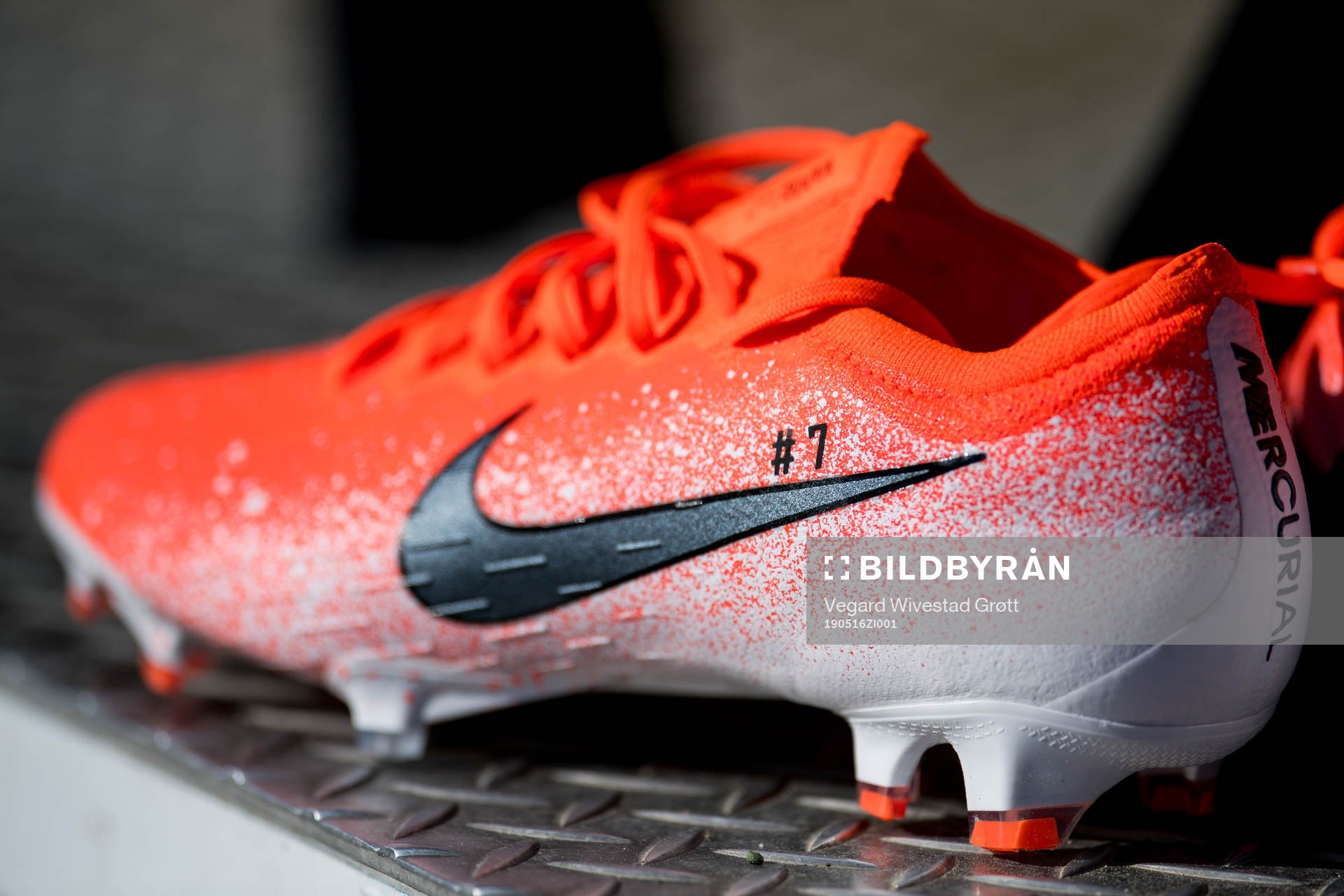 A Nike football shoe