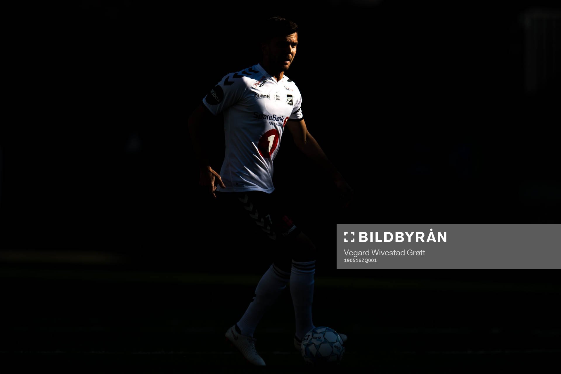 Fredrik Oldrup Jensen of Odd during the Eliteserien football match between Odd and Ranheim on May 16, 2019 in Skien.