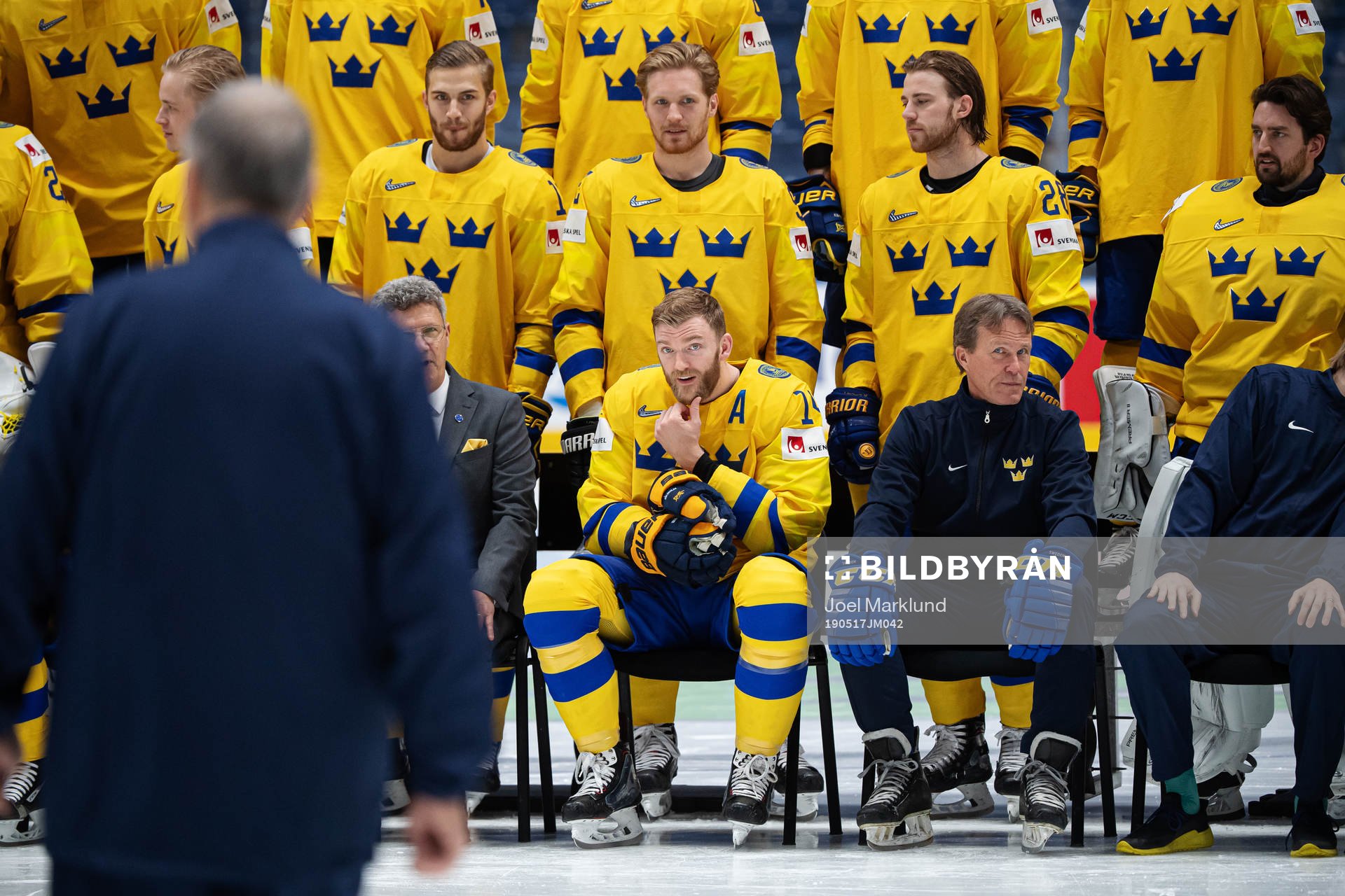 Mattias Ekholm and assistant coach Johan Garpenlöv of