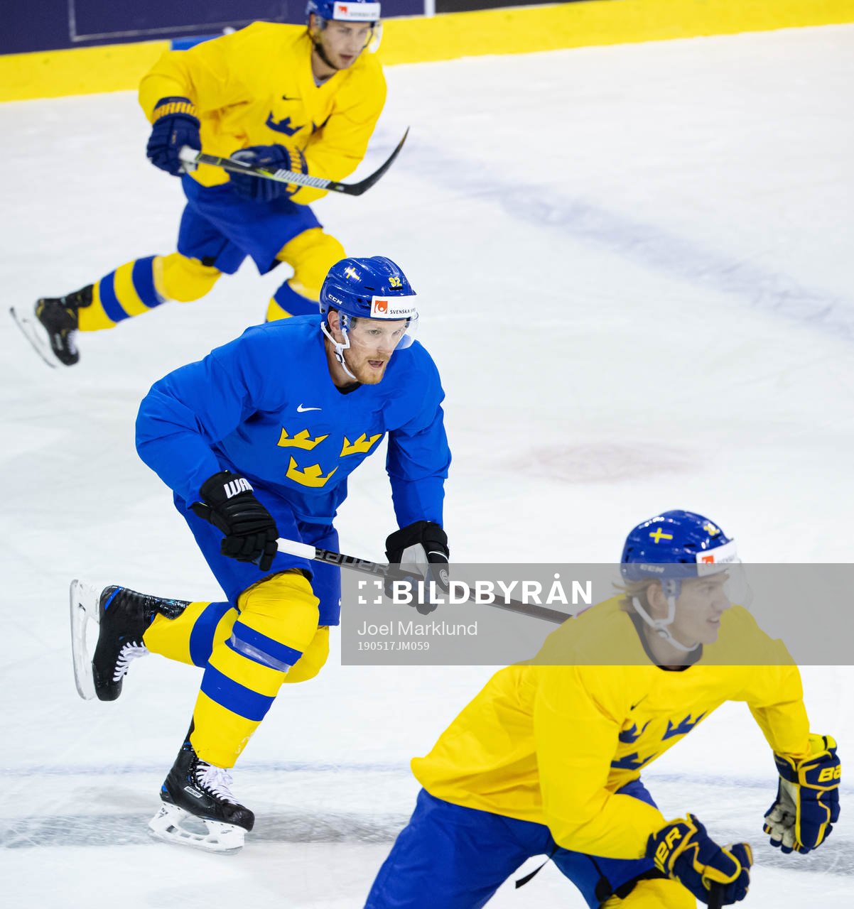 Gabriel Landeskog, Marcus Krüger and Oskar Lindblom of