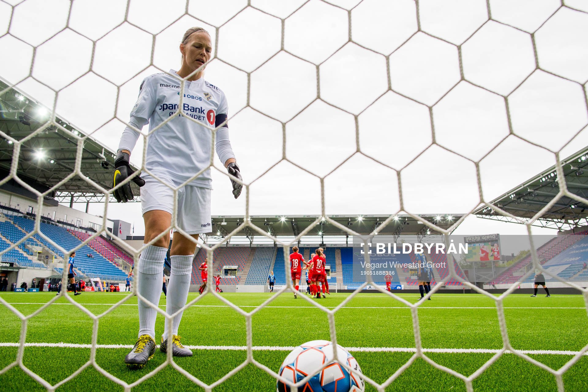 Goalkeeper Ingrid Hjelmseth of Stabæk looks dejected