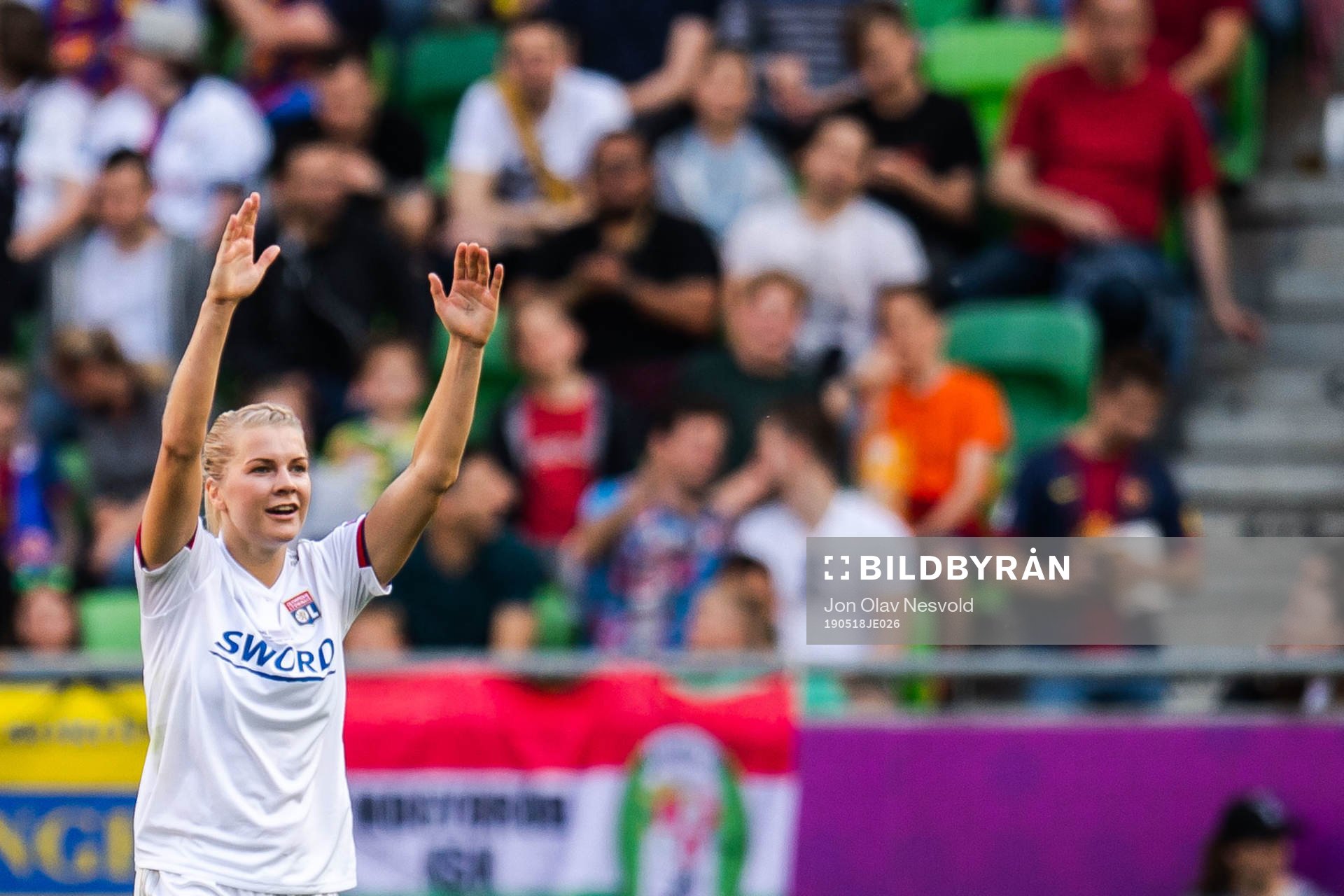 Ada Hegerberg of Lyon celebrates