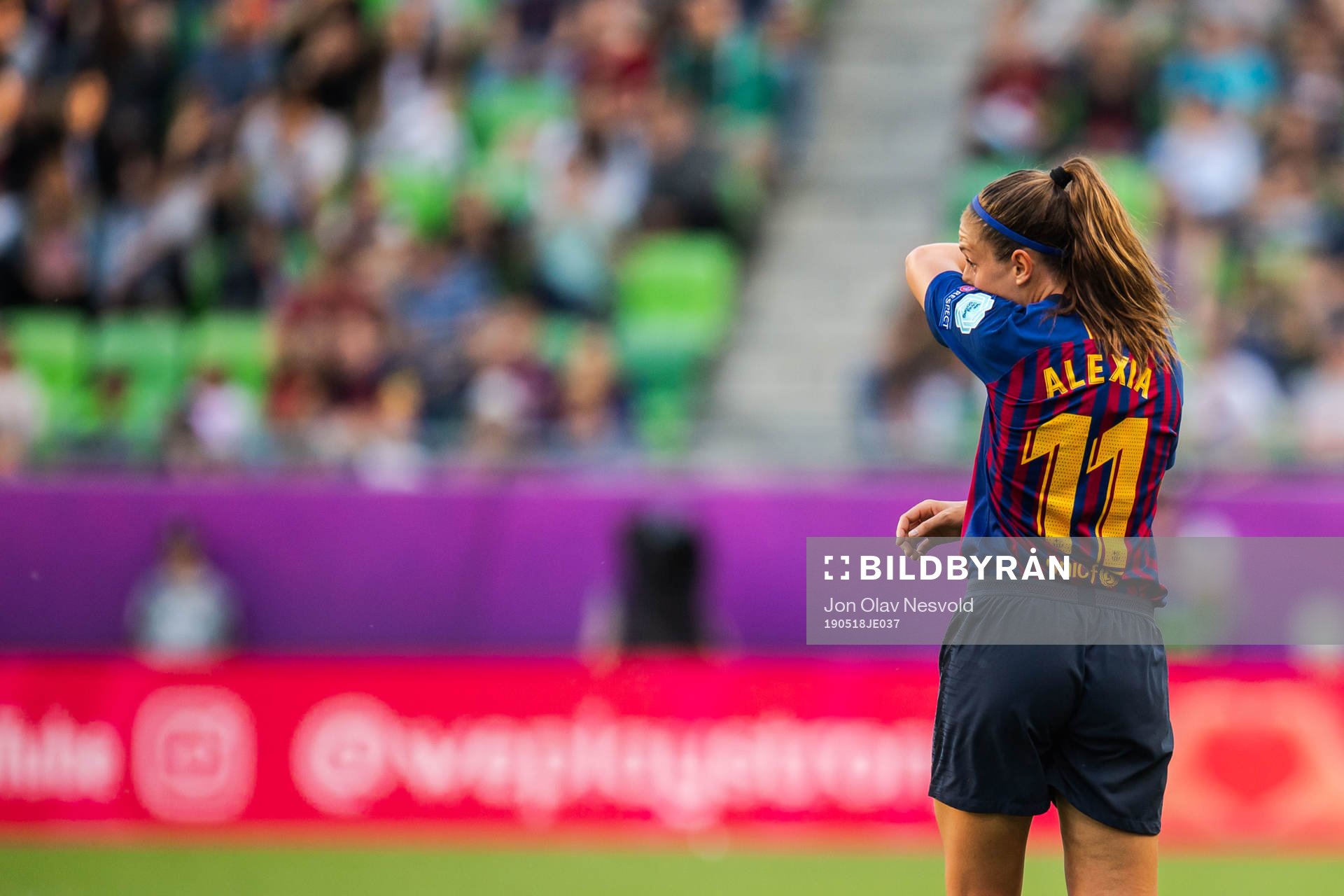 Alexia of Barcelona looks dejected