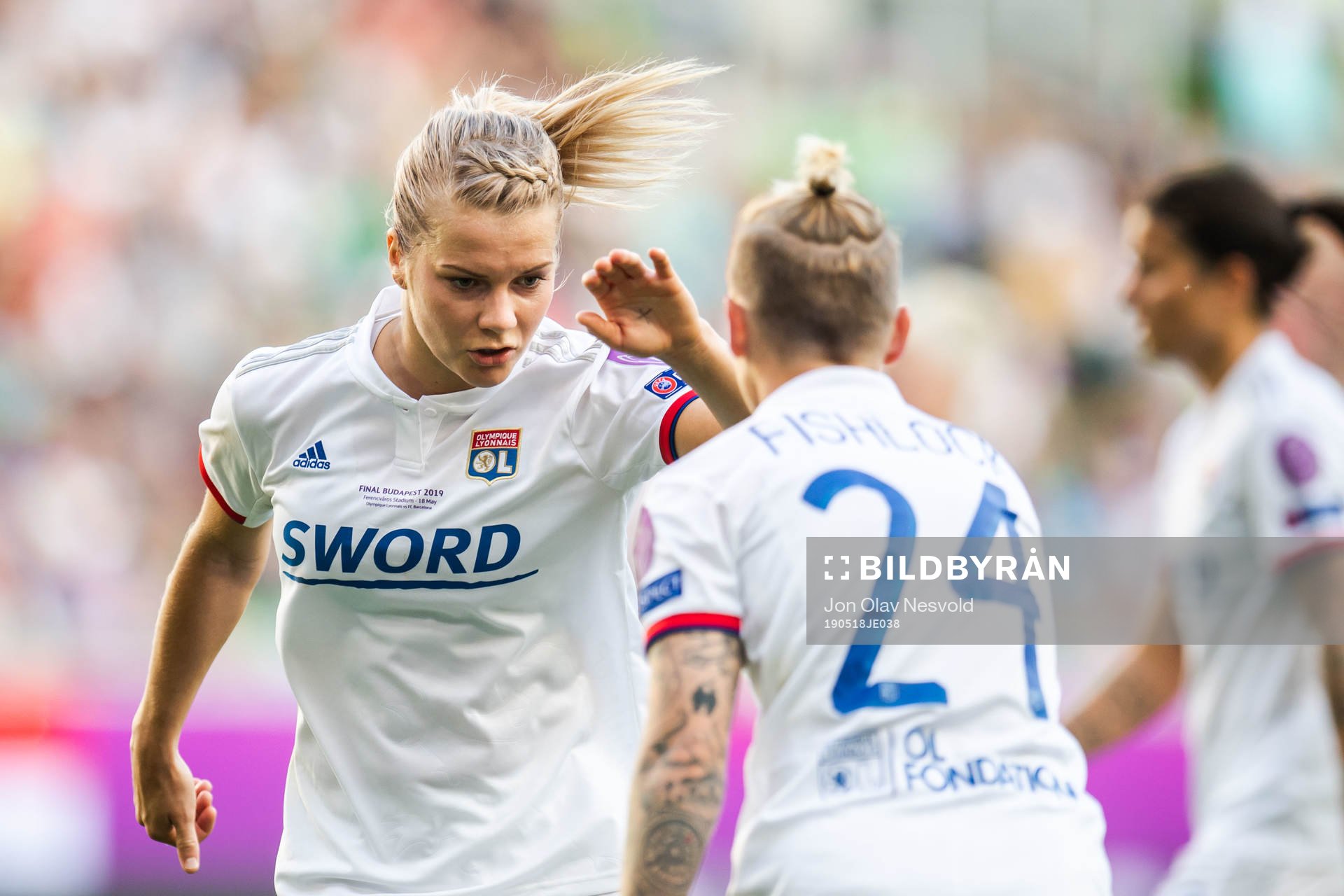 Ada Hegerberg of Lyon celebrates