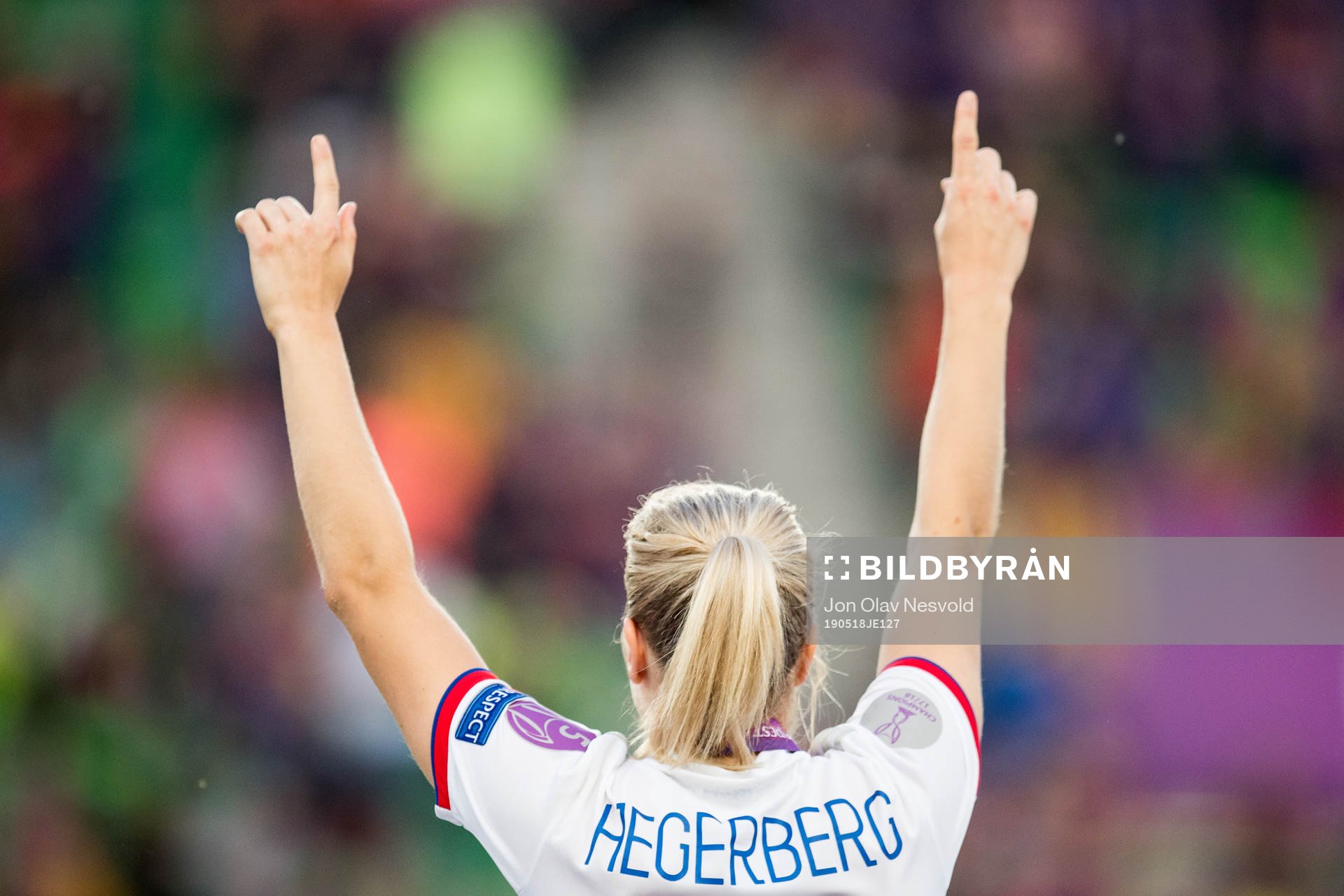 Ada Hegerberg of Lyon celebrates