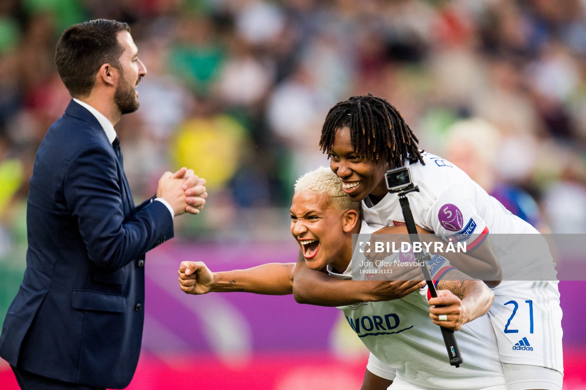 Shanice van de Sanden and Kadeisha Buchanan of Lyon