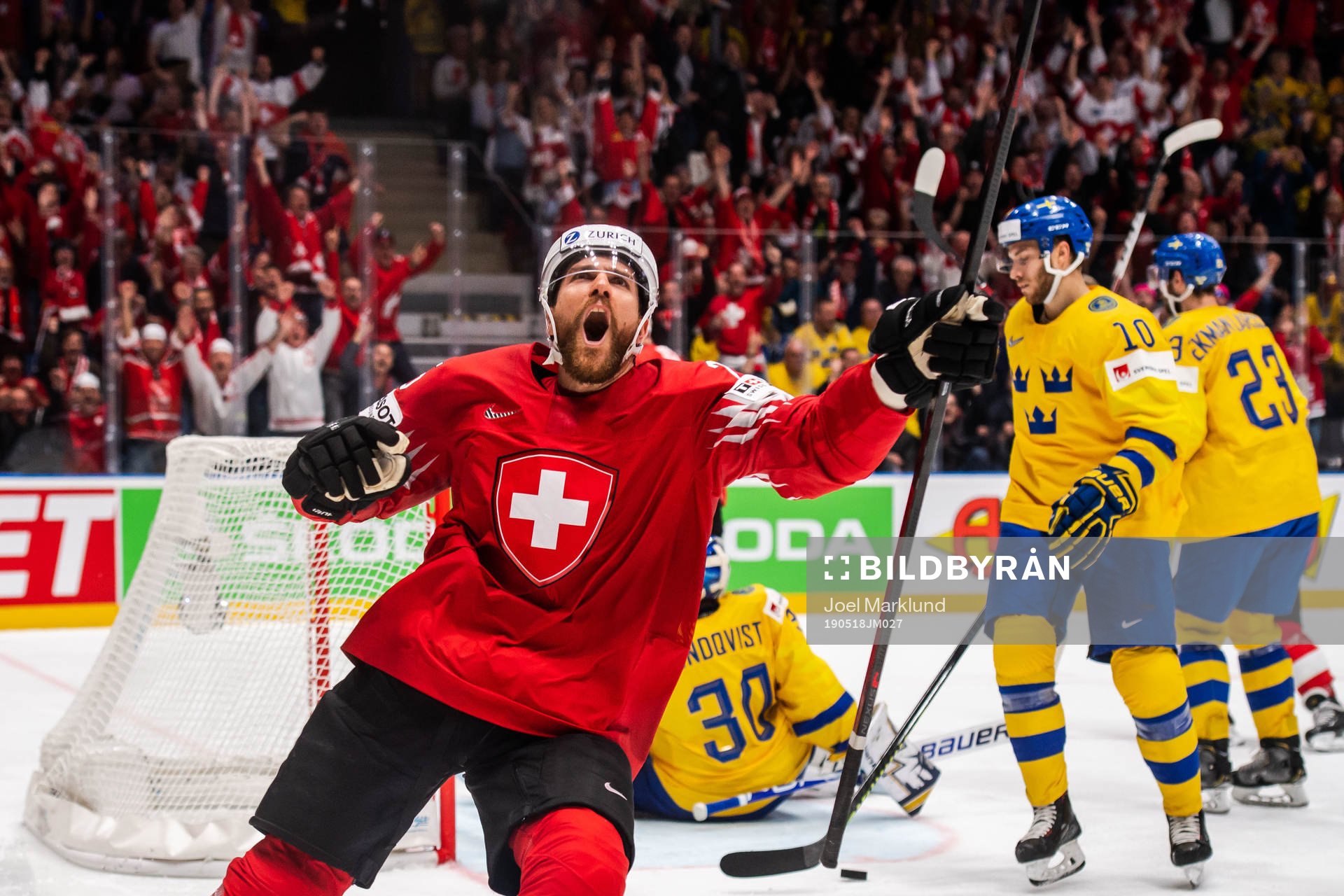 Joel Genazzi of Switzerland celebrates